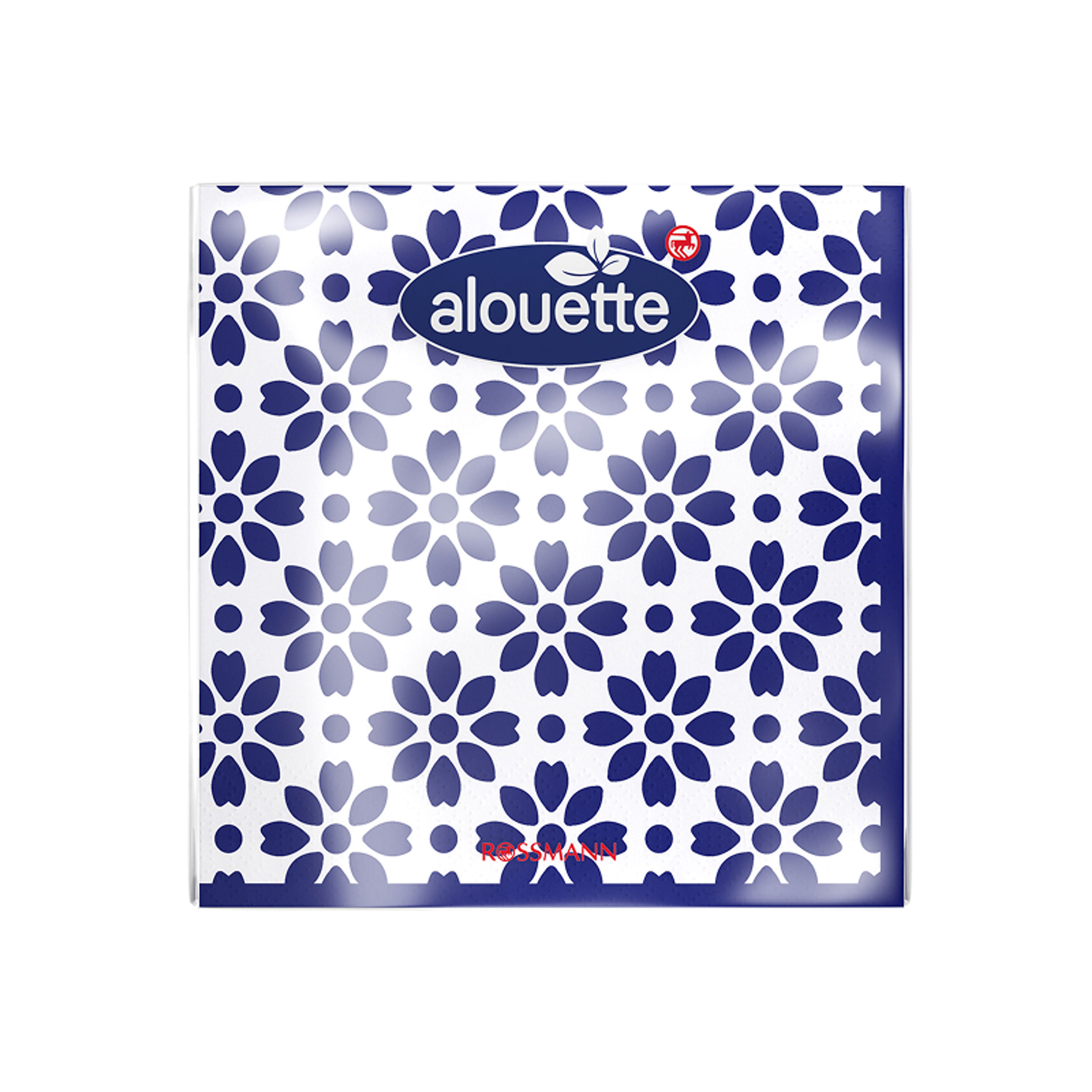 Alouette szalvéta /kék-fehér mintás 33x33 cm - 20 db