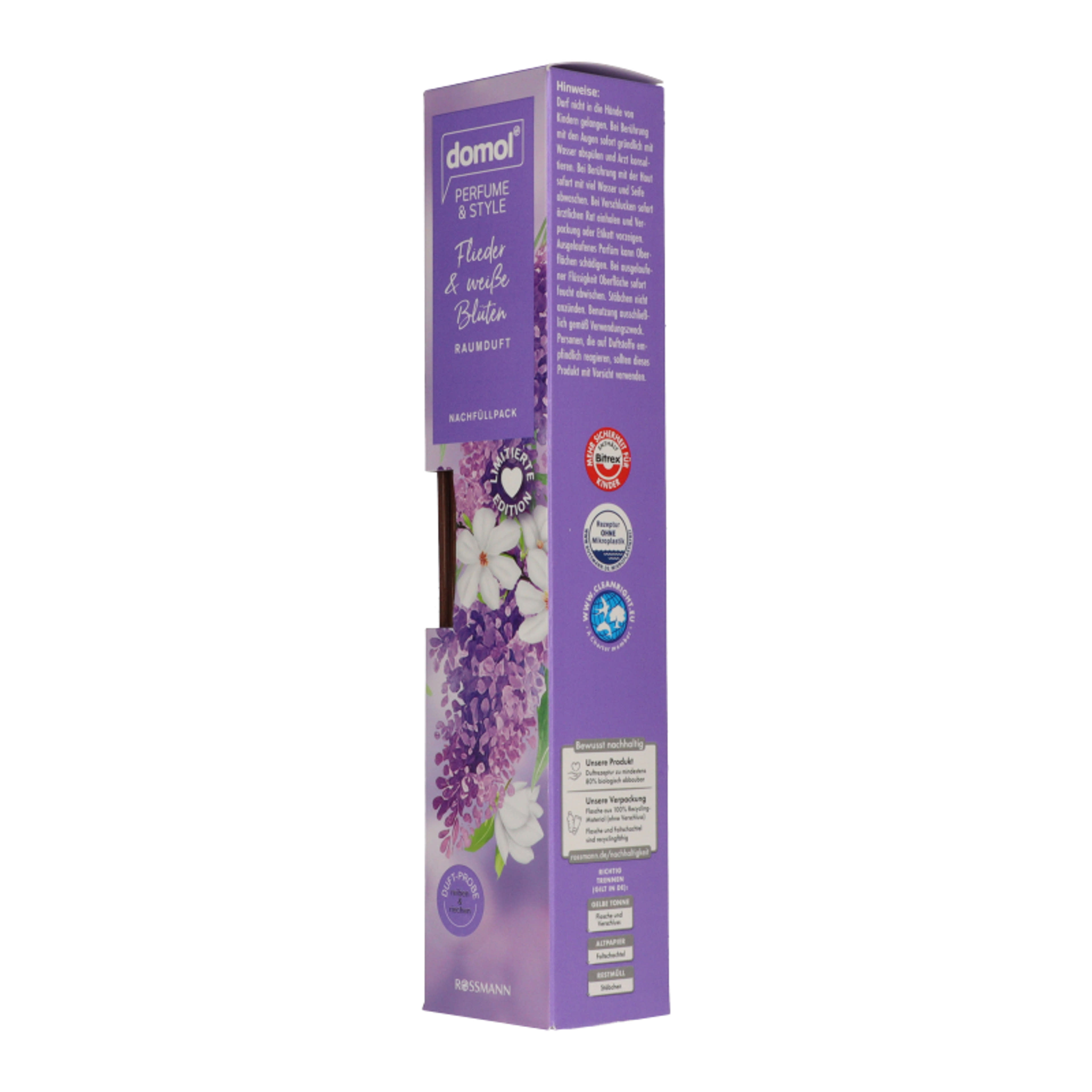 Domol Parfume & Style szobaillatosító halványlila és fehér virágokkal - 90 ml-2