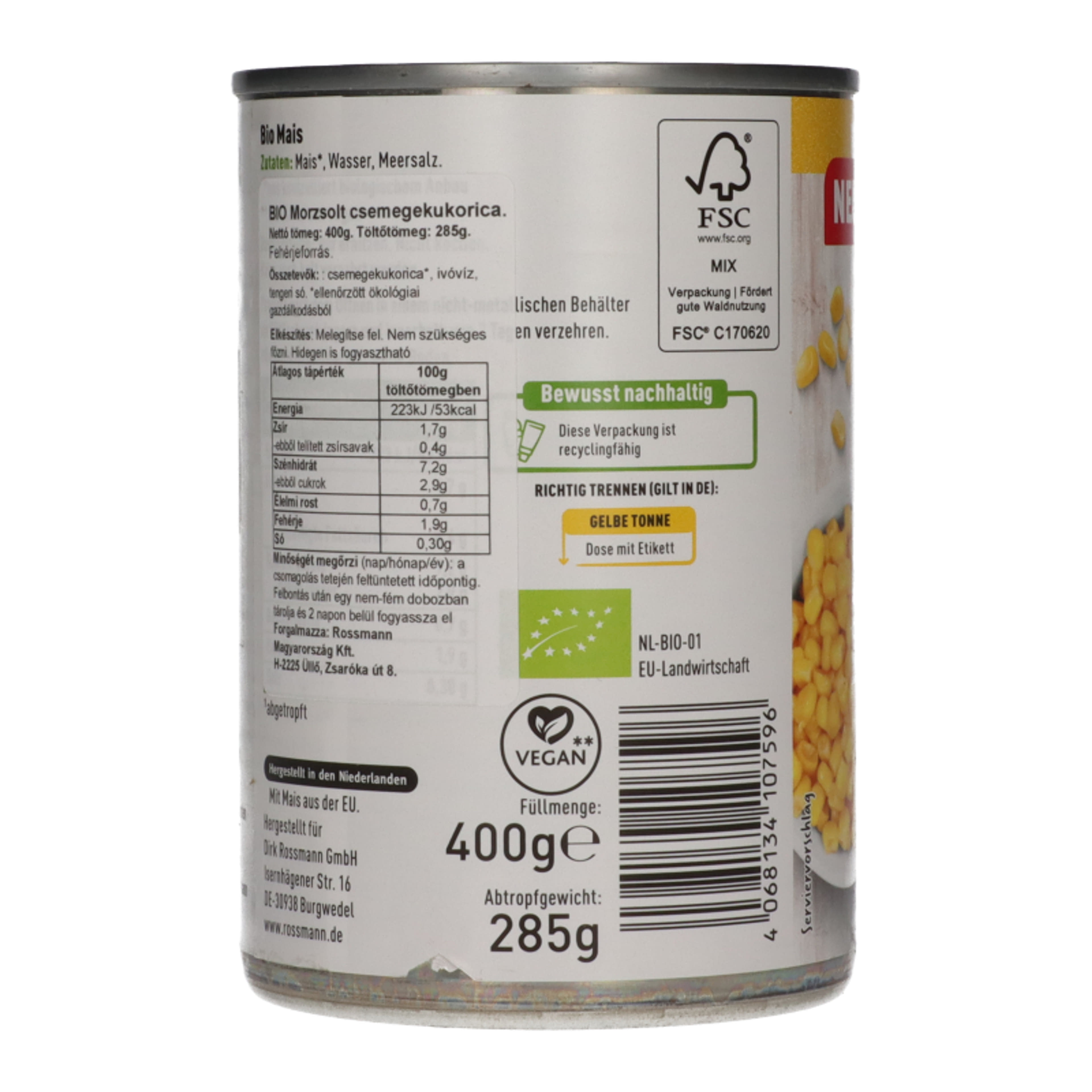 Ener-bio mozsolt kukorica - 400 g-3