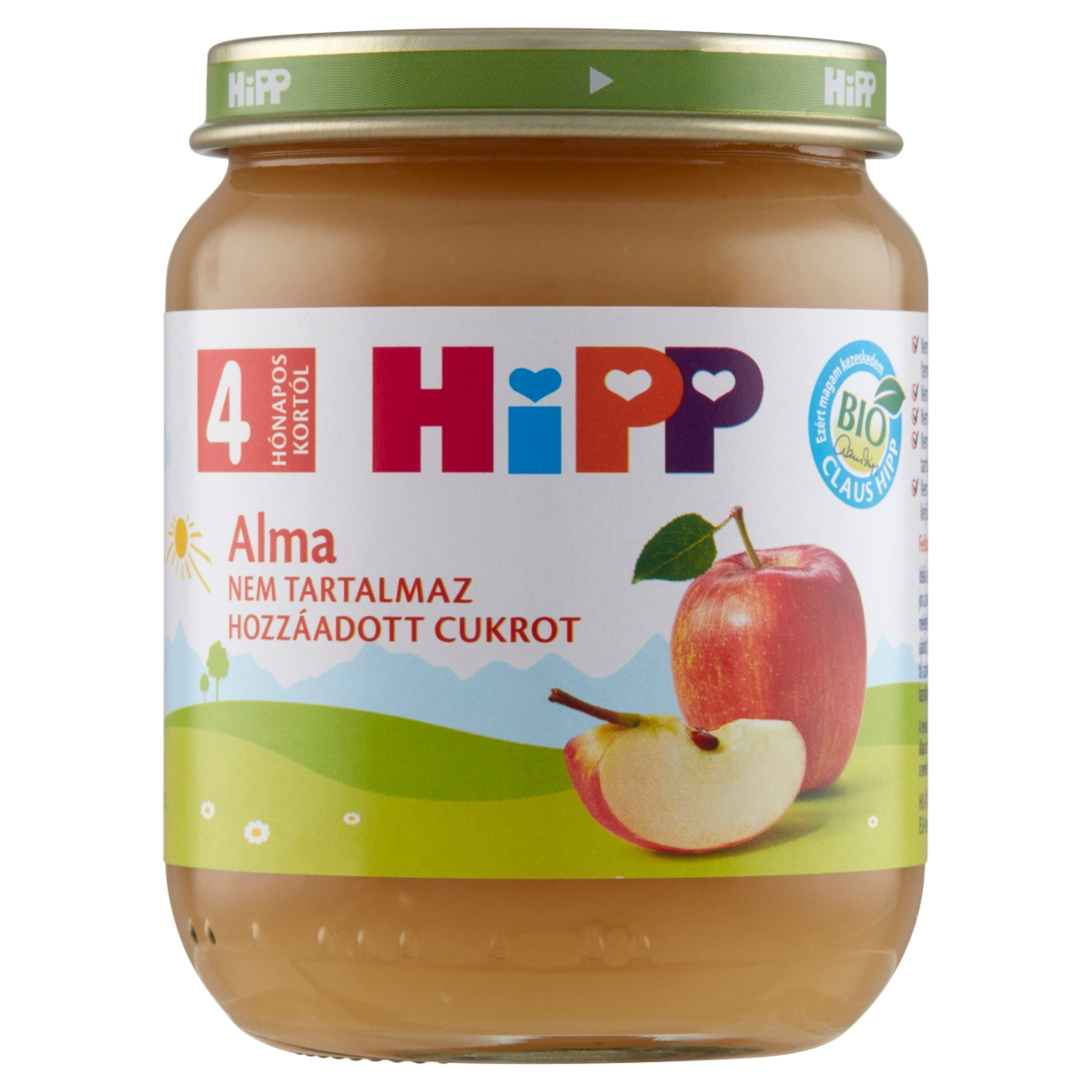 Hipp Bio Bébiétel Alma Ízesítéssel 4 Hónapos Kortól - 125 g