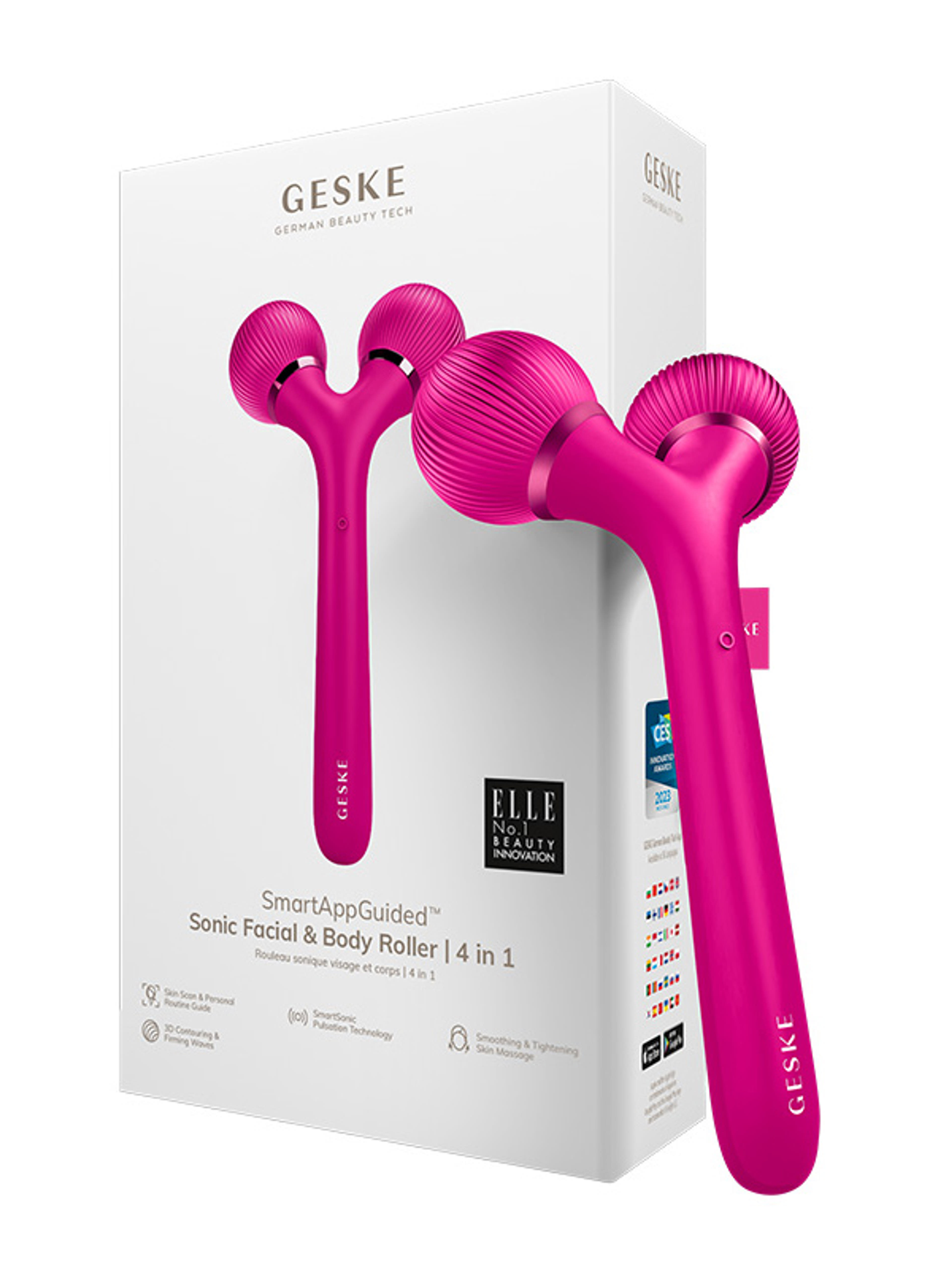 Geske mikrotűs arc és test henger 4in1 /magenta - 1 db-2