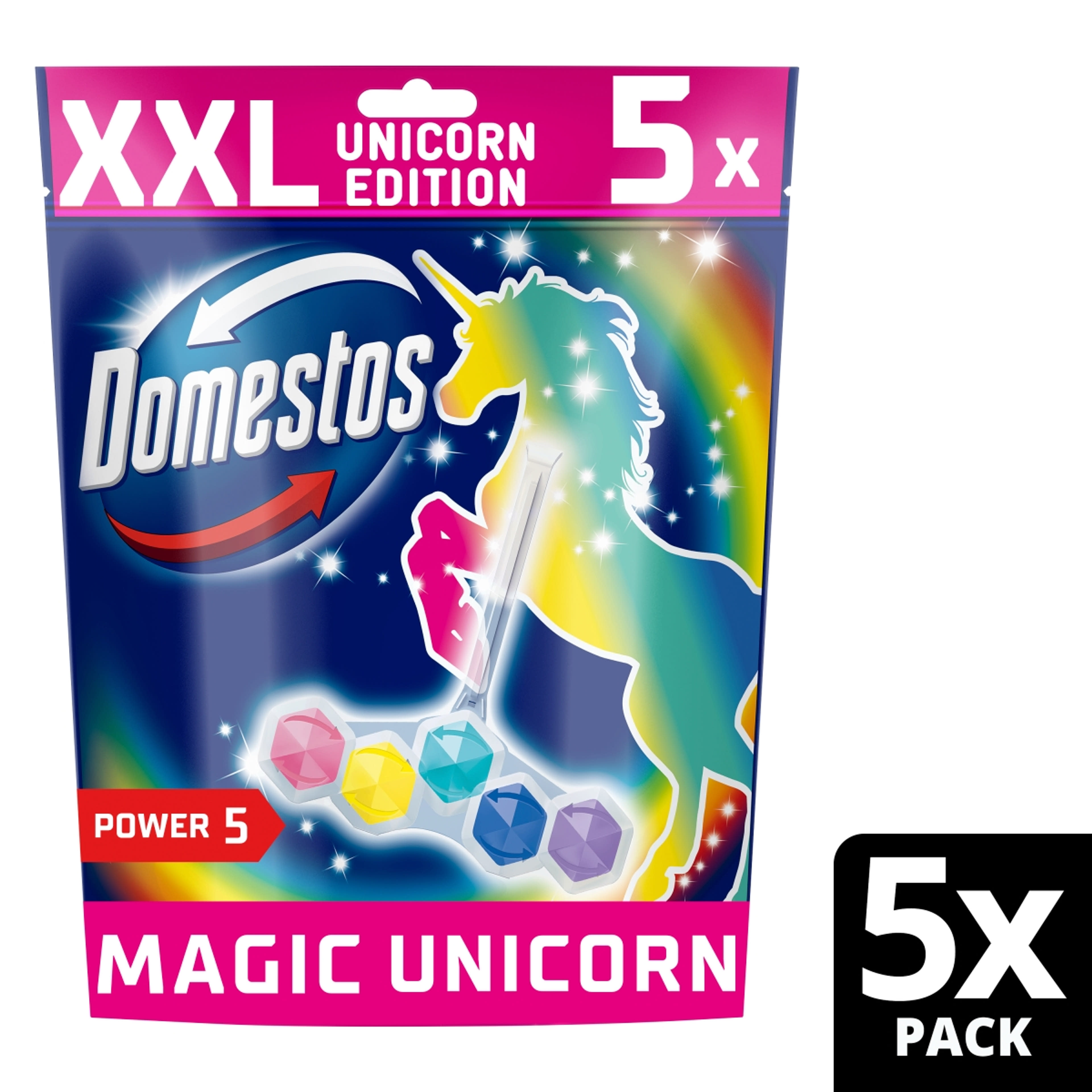 Domestos Power5 Magic Unicorn WC illatosító 5x50 g - 250 g-2