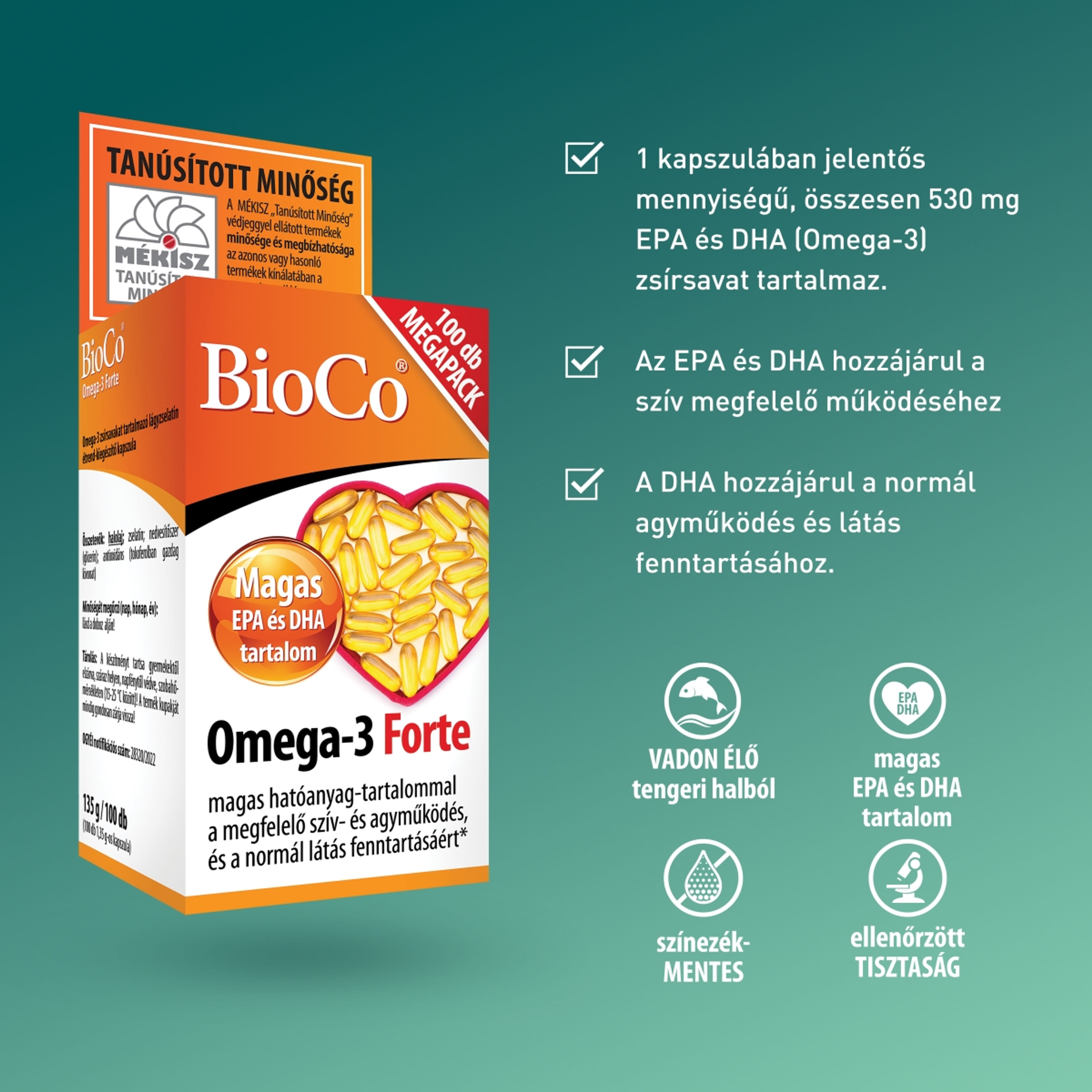 BioCo Omega-3 Forte Megapack Lágykapszula - 100 db-4