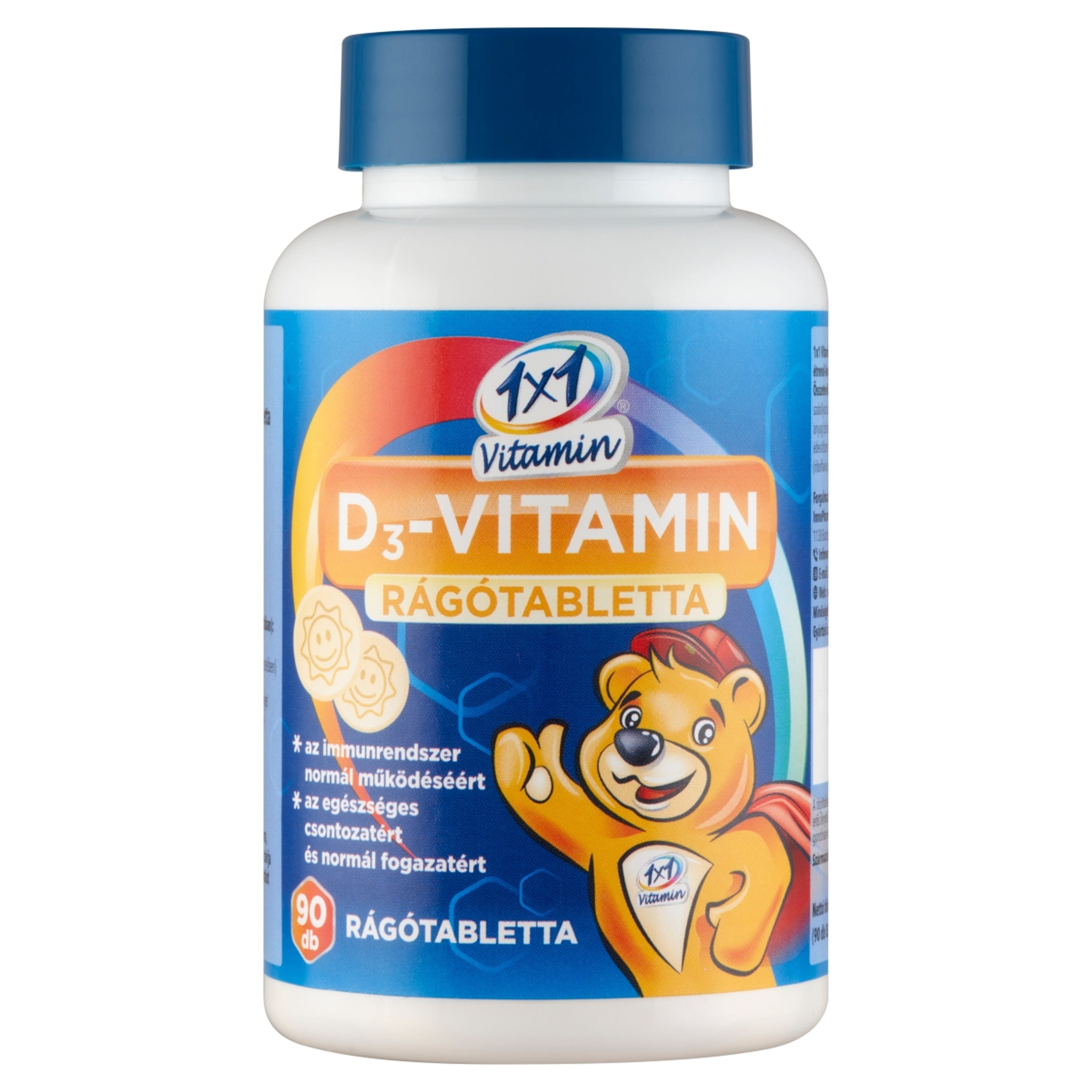 1x1 Vitamin D3-vitamin rágótabletta napocskás - 90 db
