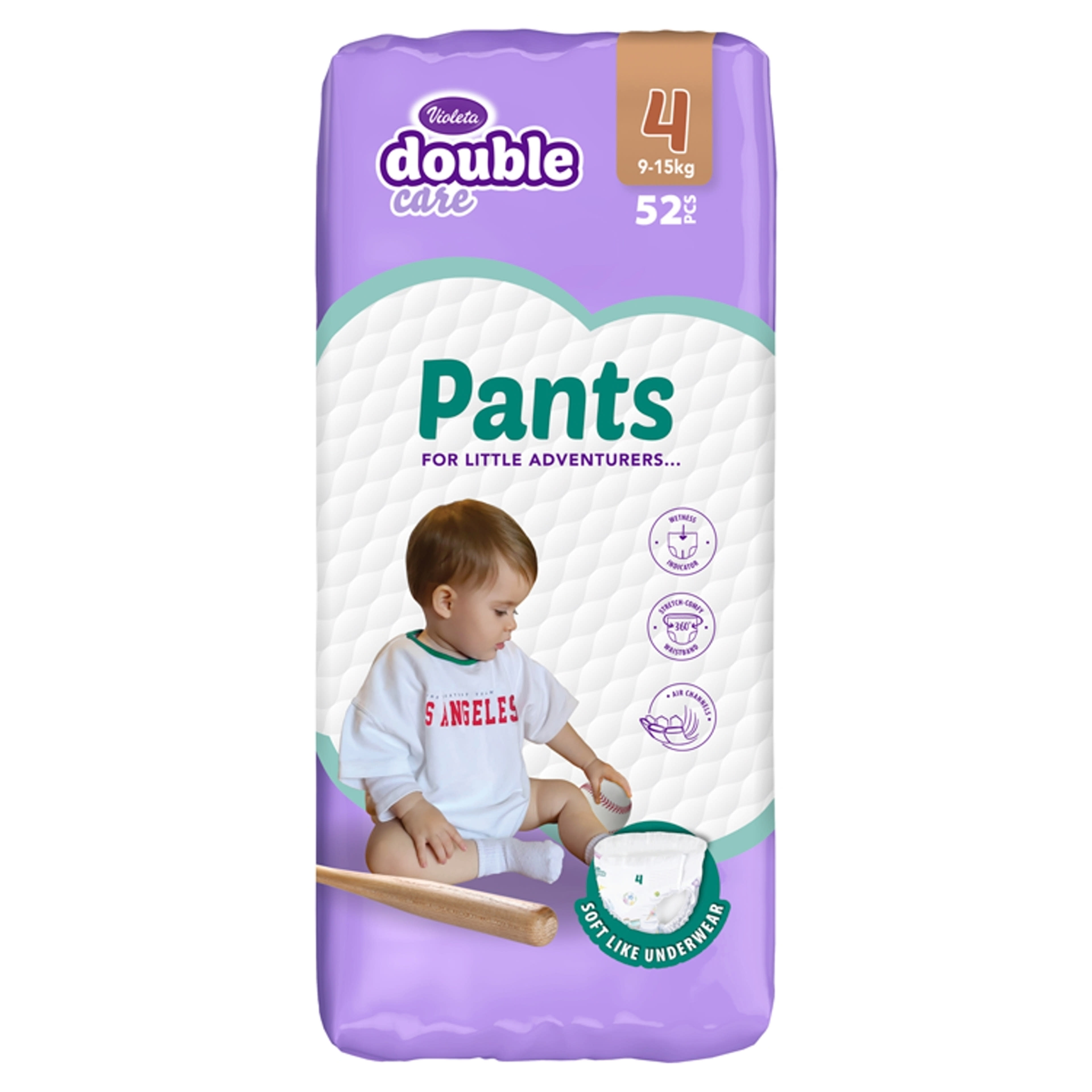 Violeta Double Care bugyipelenka 4-es méret 9-15 kg - 52 db