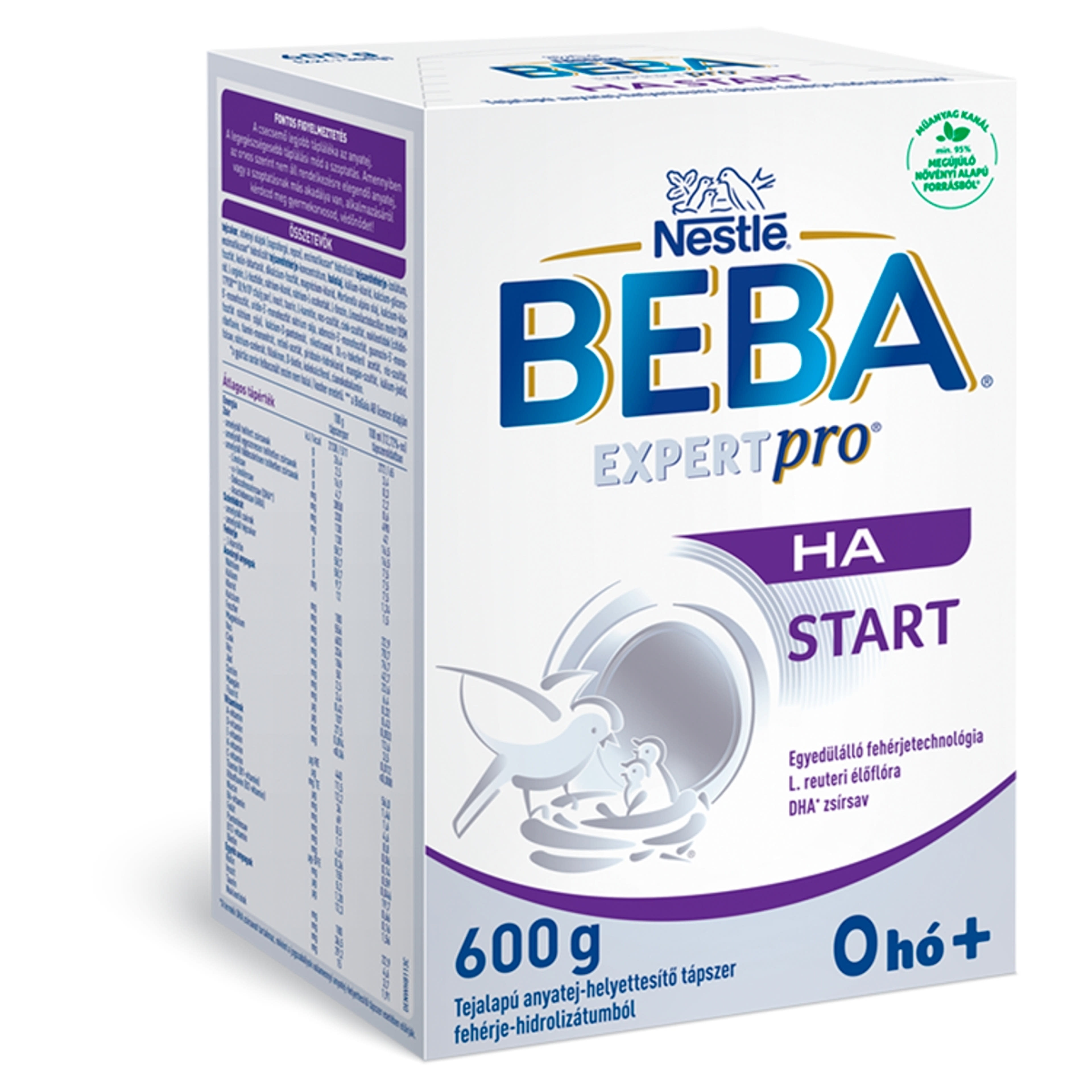 Beba Expertpro HA Start tejalapú anyatej-helyettesítő tápszer fehérje-hidrolizátumból 0 hónapos kortól -  600 g-2