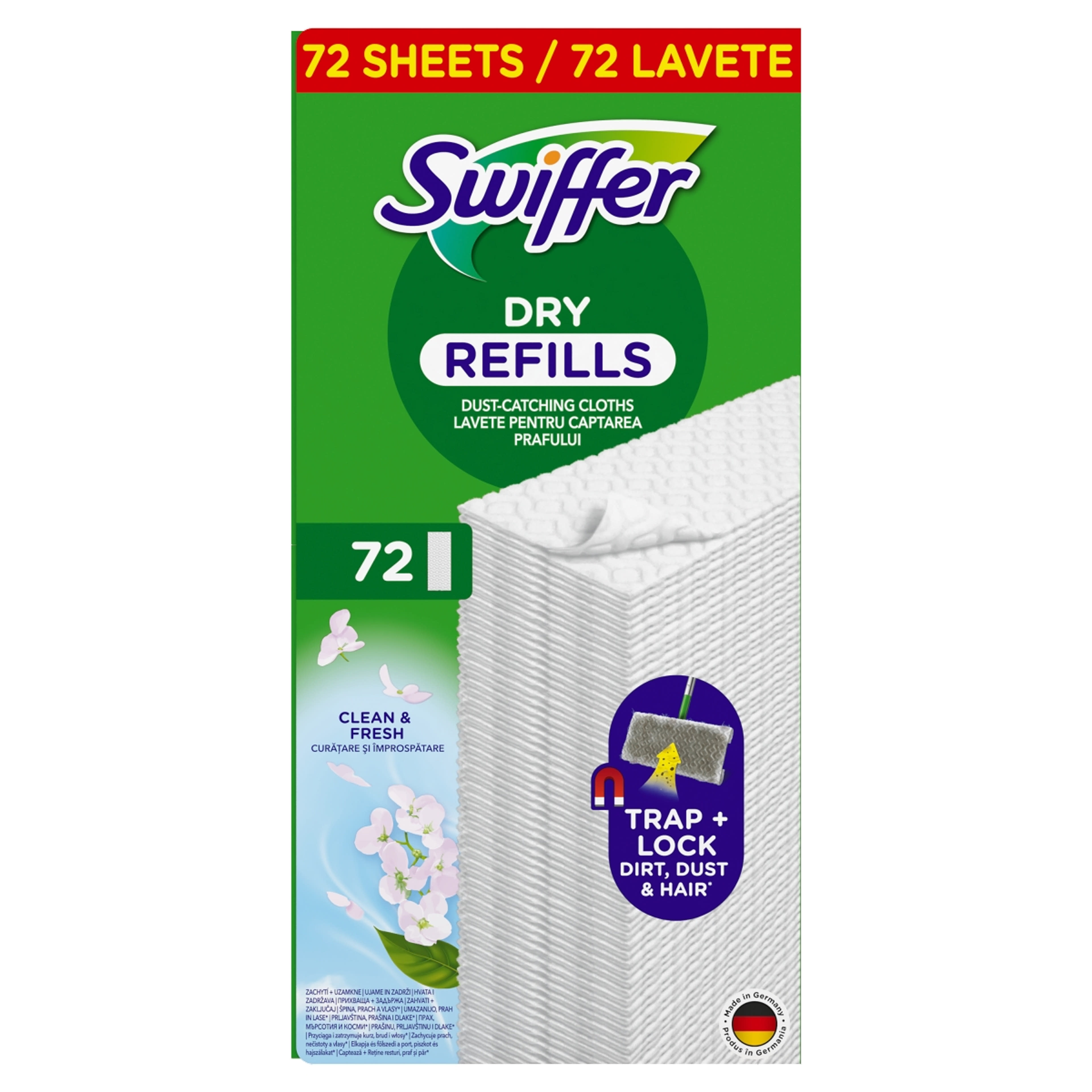 Swiffer Sweeper száraz padlótörlő utántöltő - 72 db
