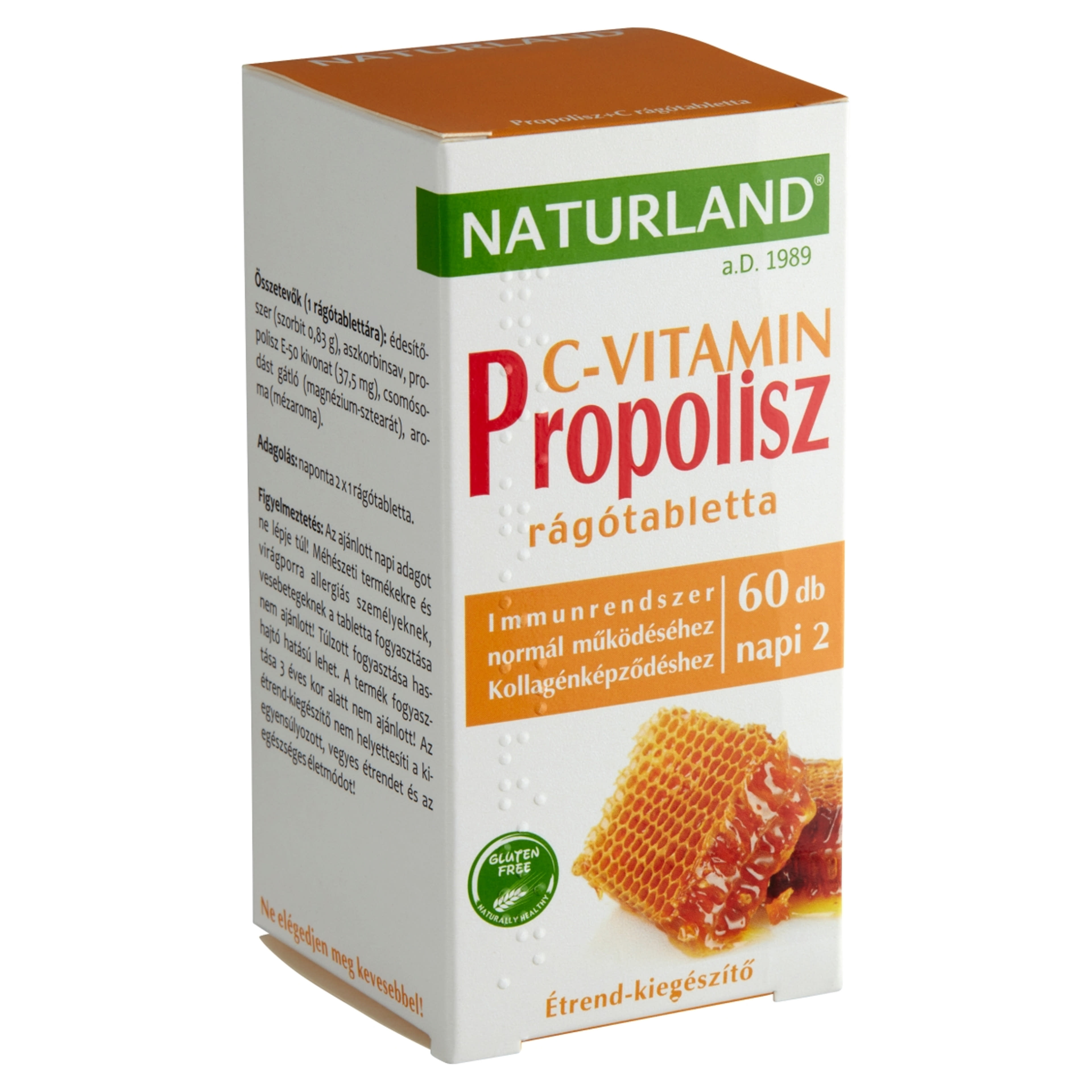 Naturland Propolisz +C rágótabletta - 60 db-2