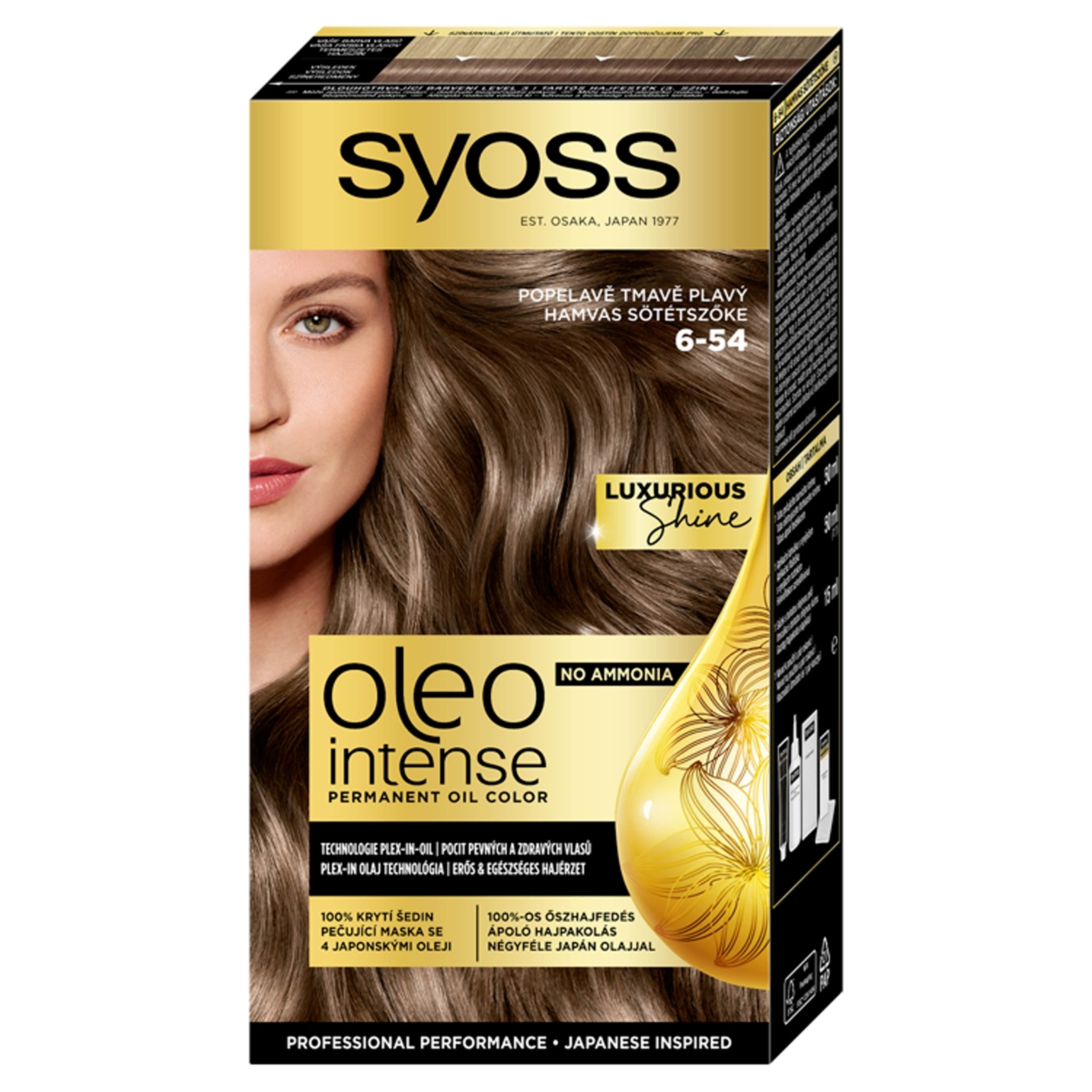 Syoss Oleo Intense tartós hajfesték 6-54 hamvas sötétszőke - 1 db-1