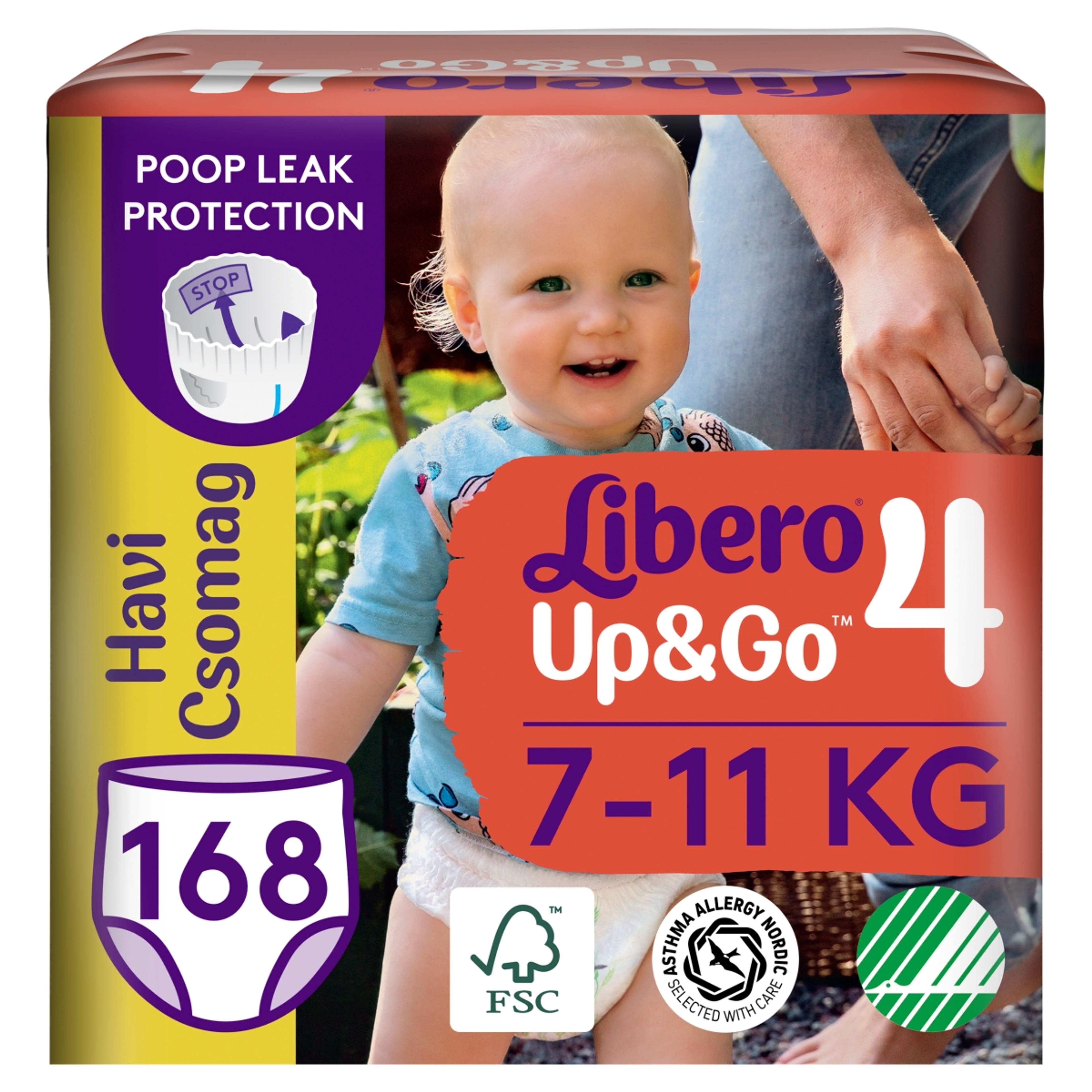 Libero Up&Go bugyipelenka 4-es 7-11 kg - 168 db