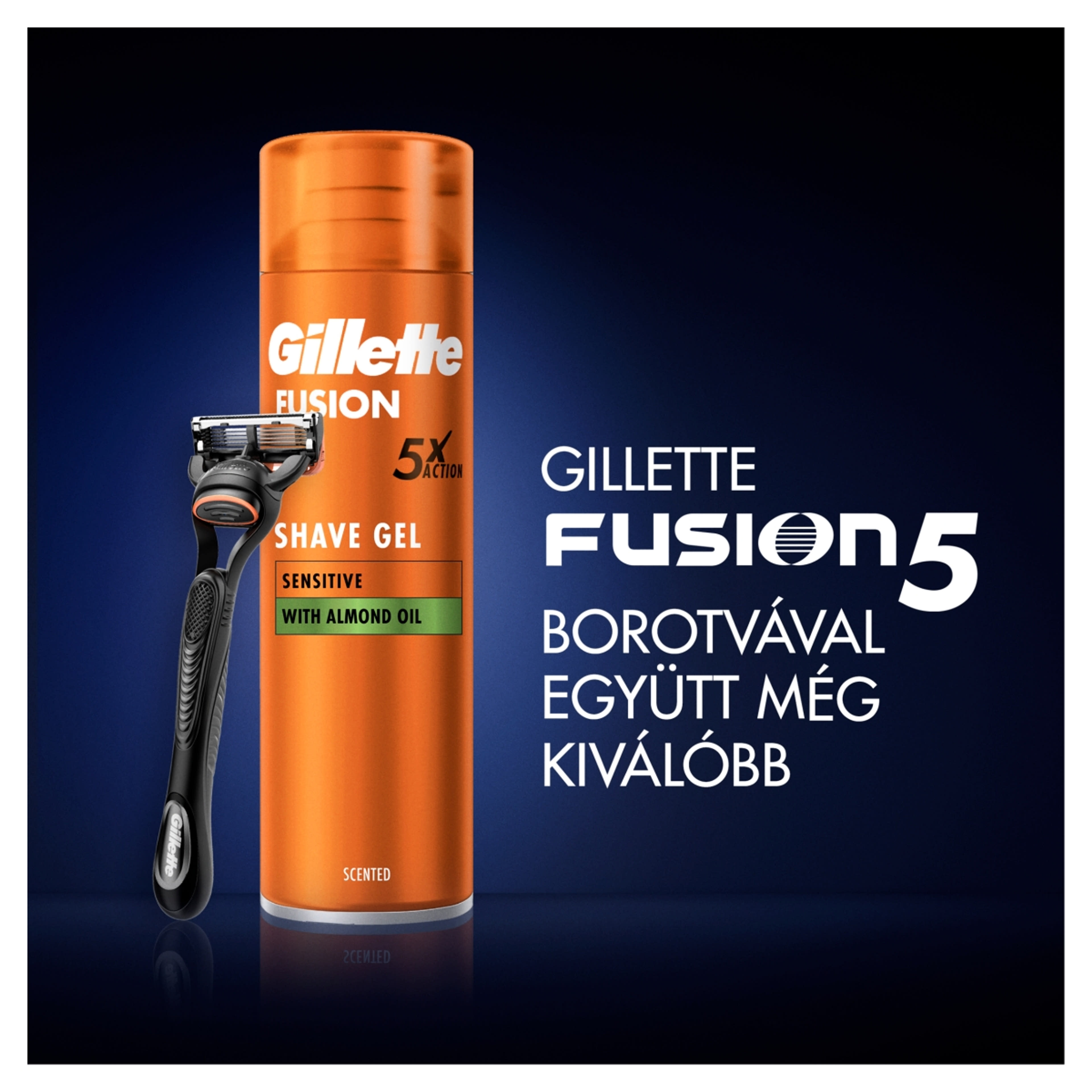 Gillette Fusion Skin Sensitive borotvazselé, mandulaolajjal - 200ml-7