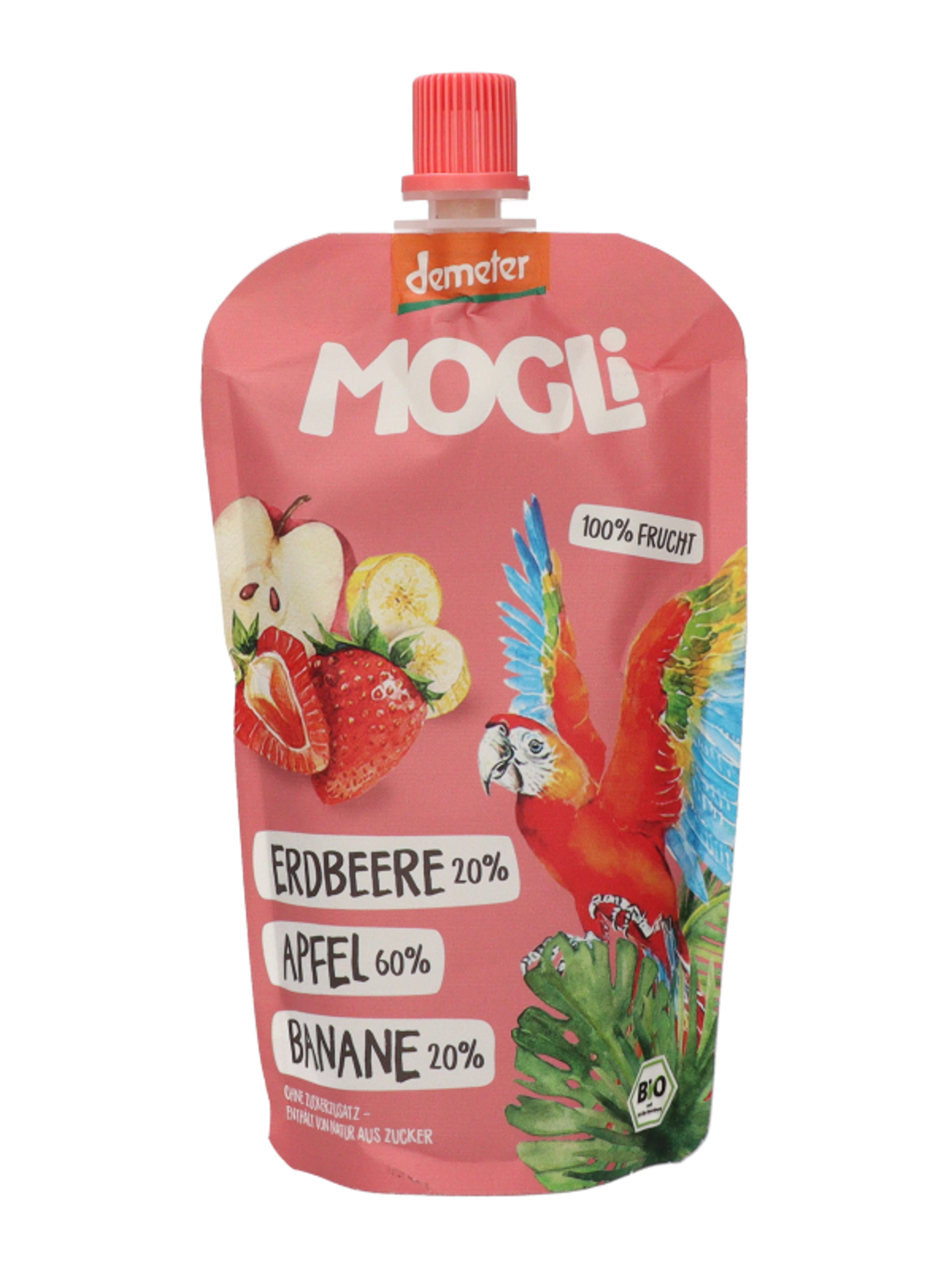 Mogli Bio gyümölcspüré eper-alma-banán - 120 g-1
