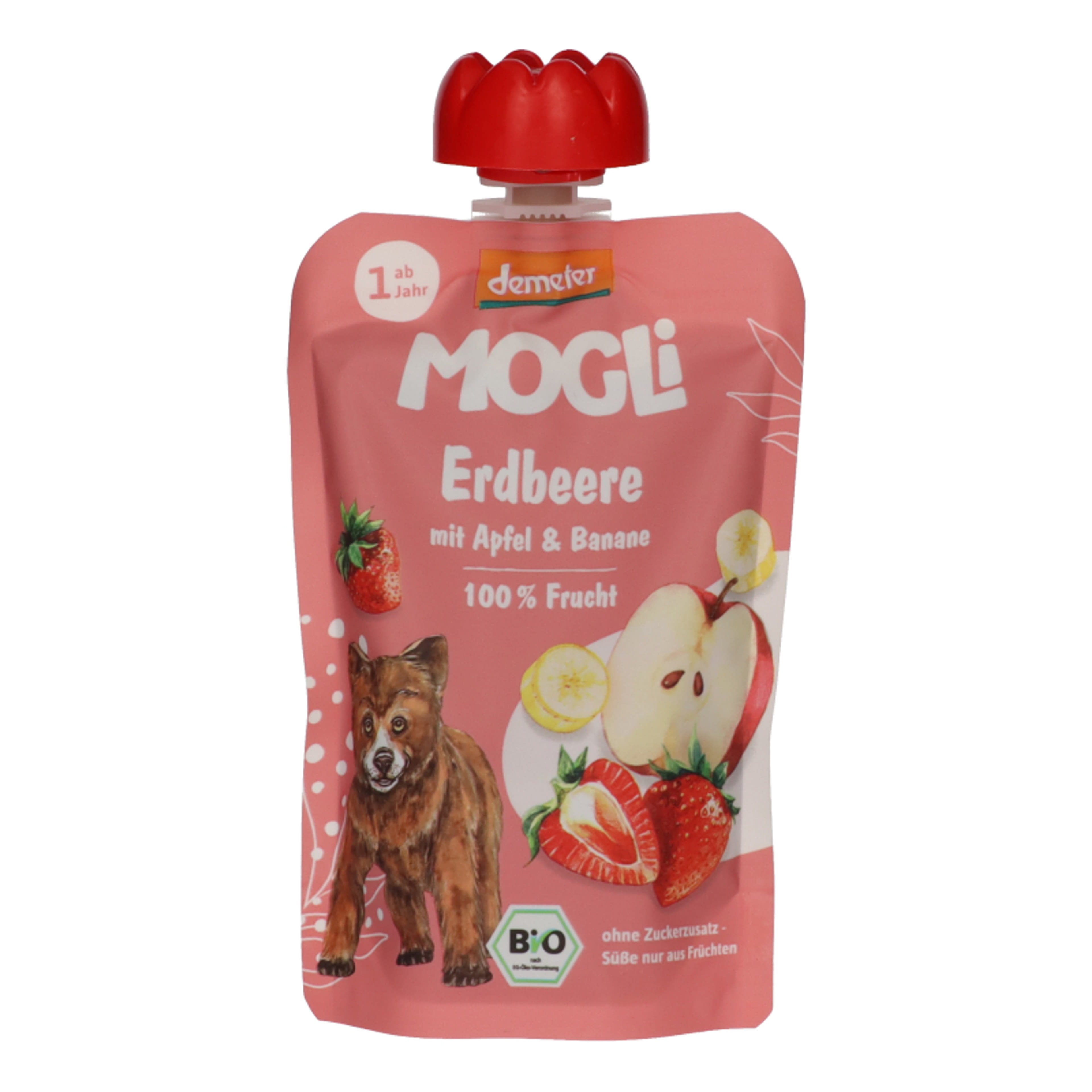 Mogli Bio eper-alma-banán gyümölcspüré - 100 g