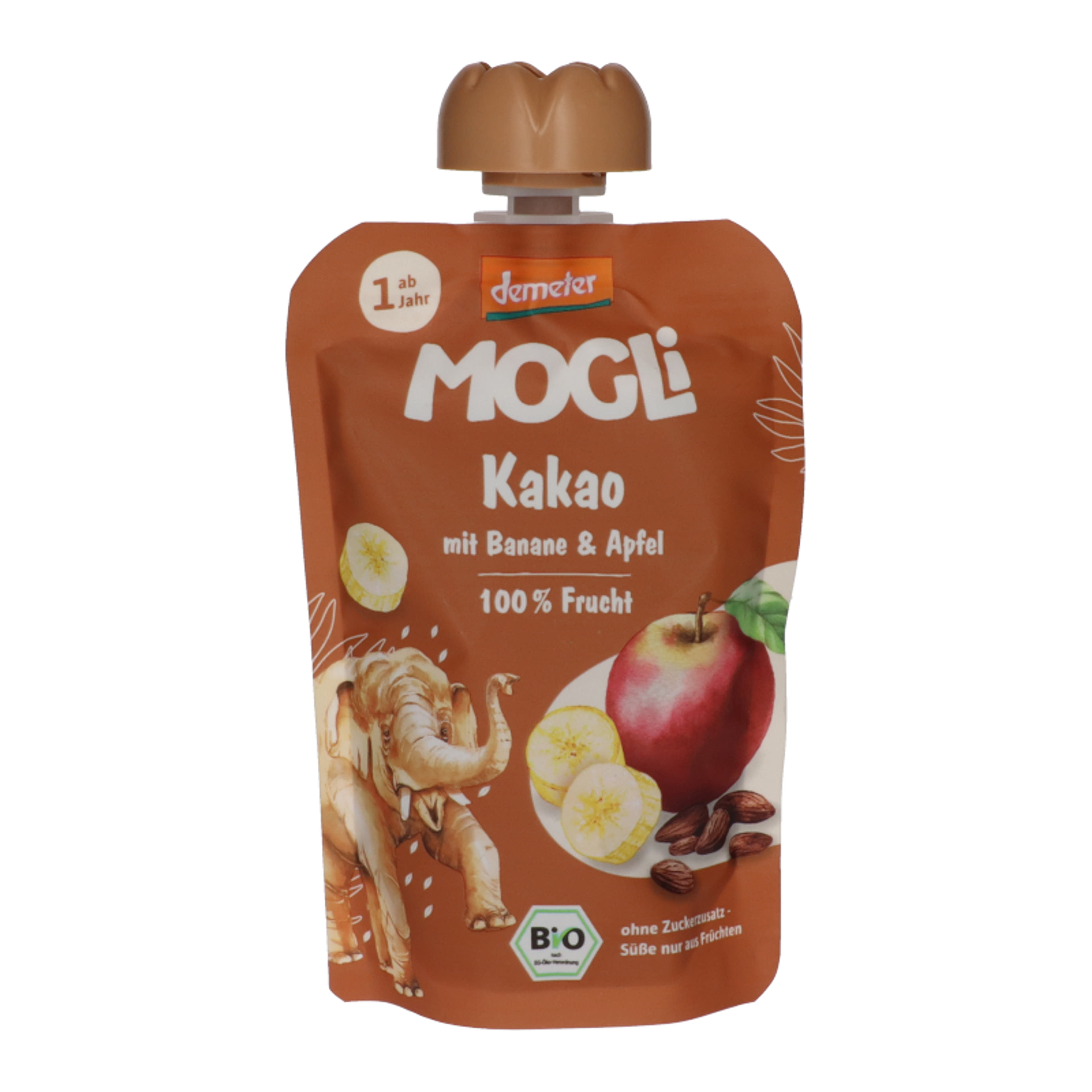 Mogli Bio kakaó-banán-alma gyümölcspüré - 1 db-1