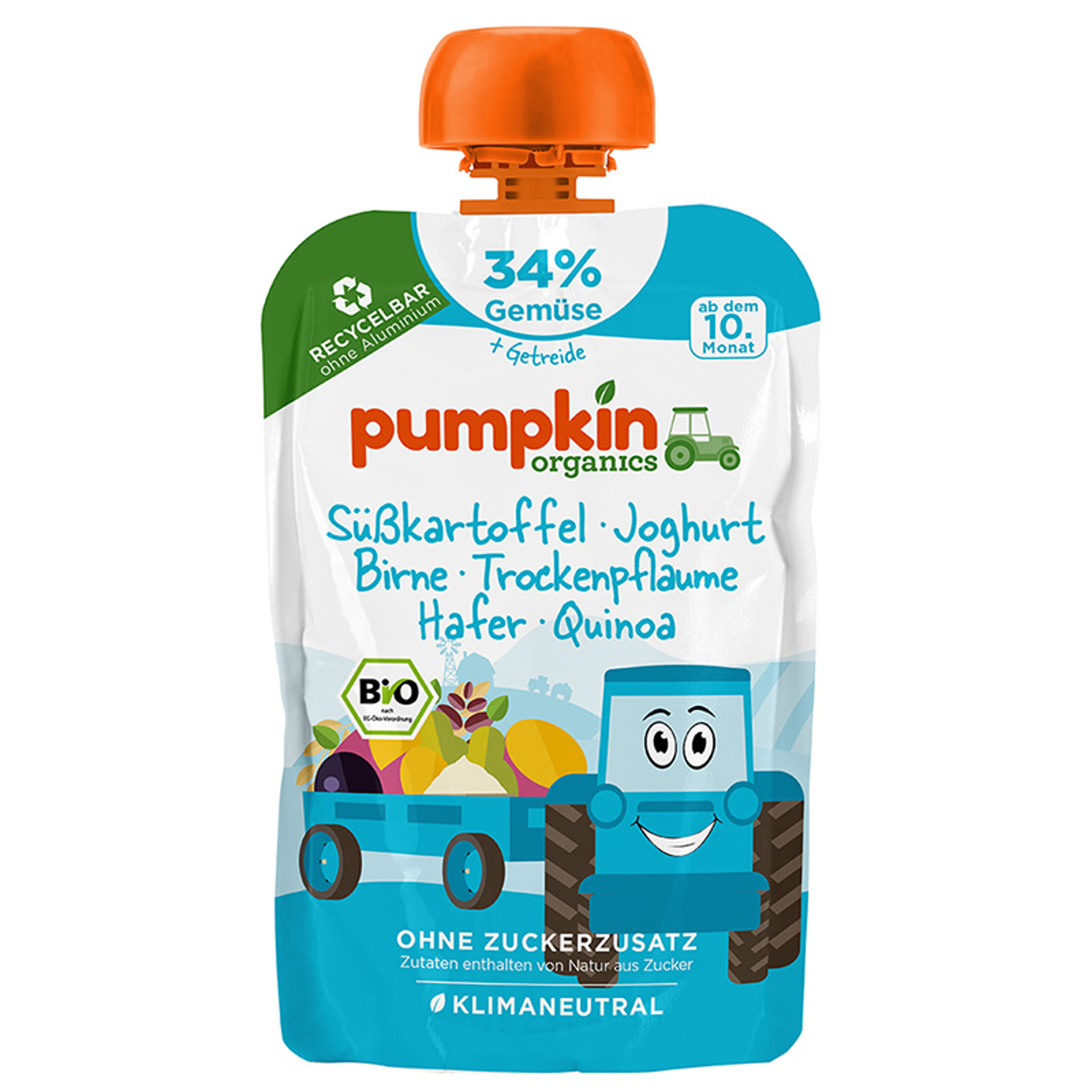 Pumpkin Bio édesburgonya püré szilvával és zabbal 10 hónapos kortól - 100 g-1