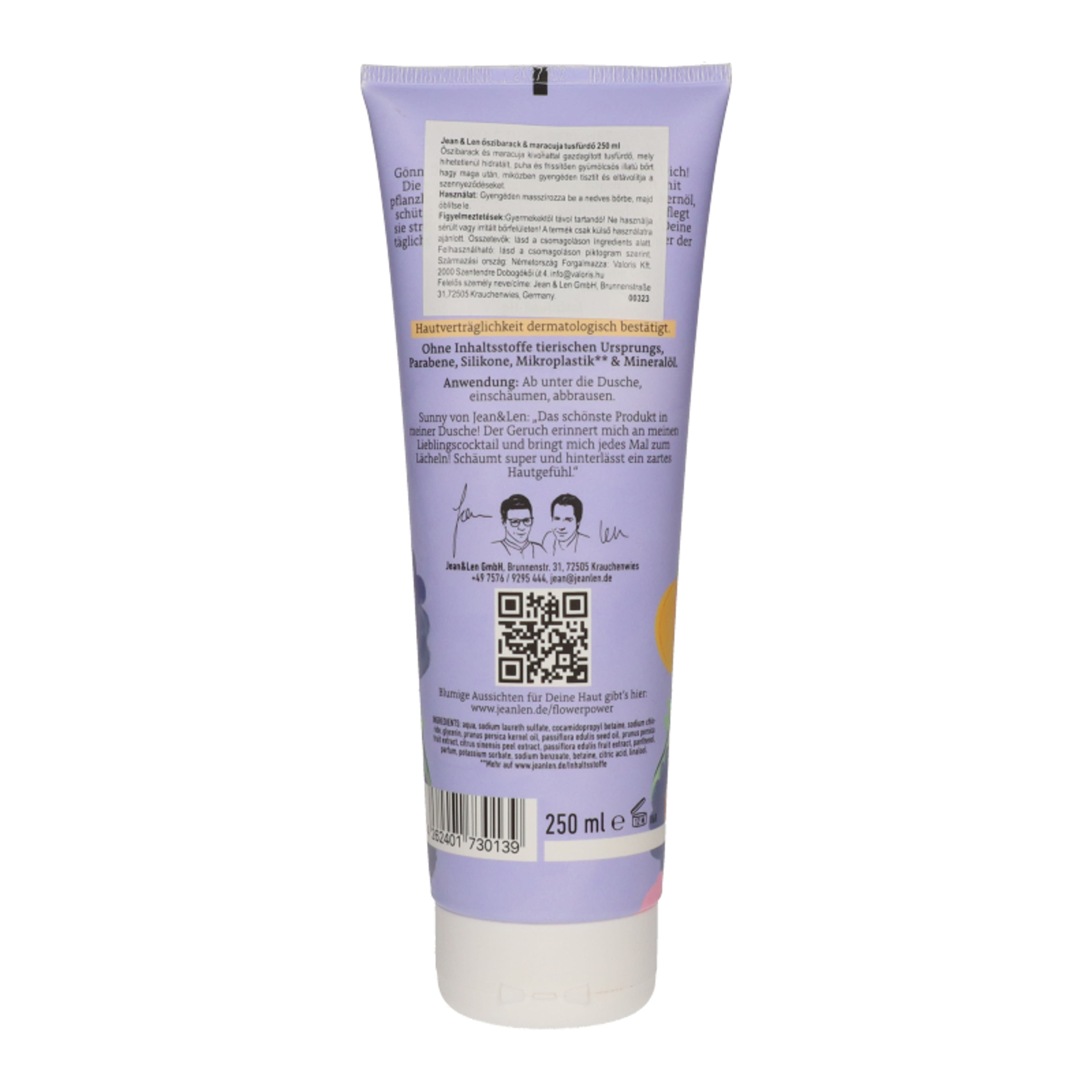 Jean&Len tusfürdő őszibarack és maracuja kivonattal - 250 ml-2