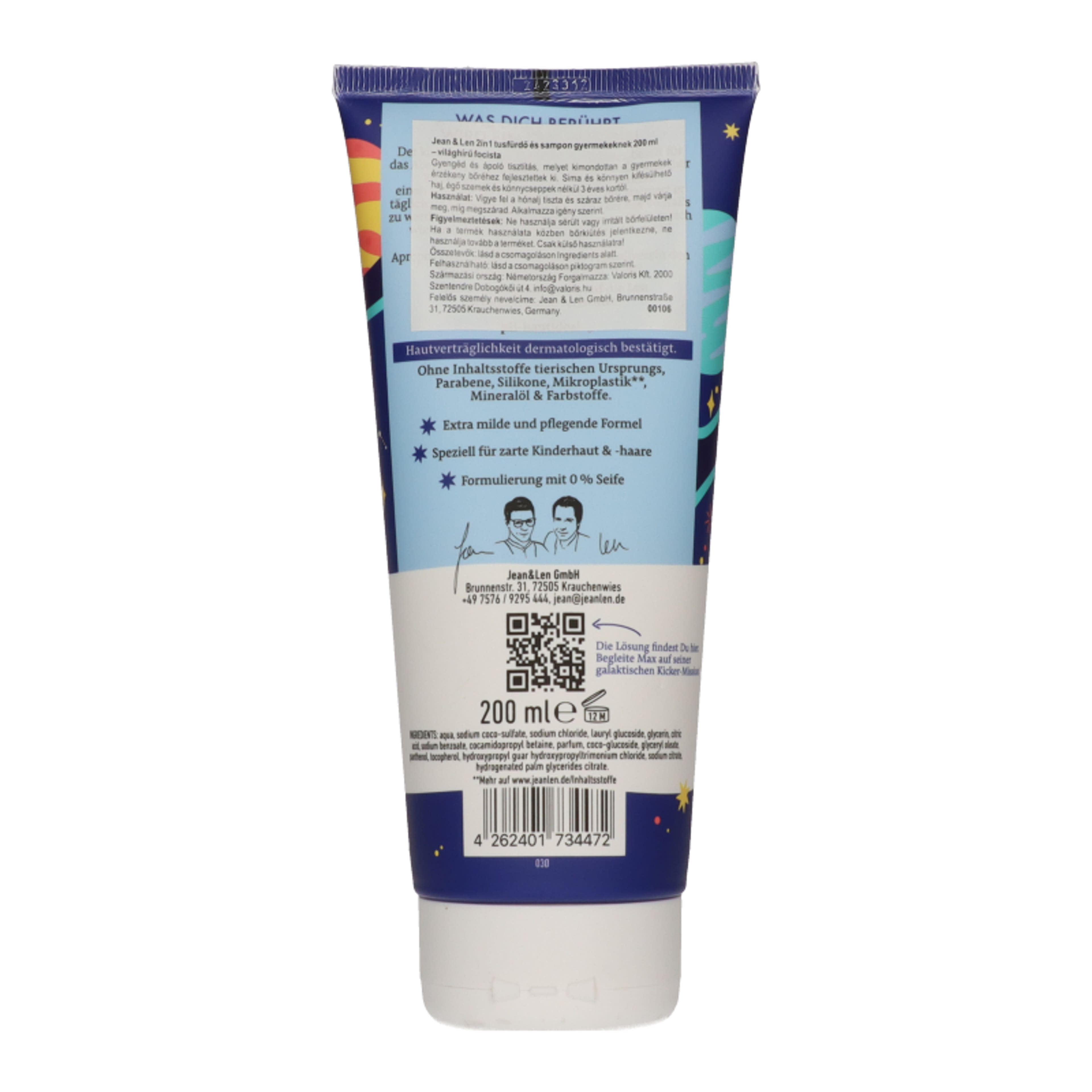 Jean&Len Kids Világhírű focista fürdető és sampon - 250 ml-2