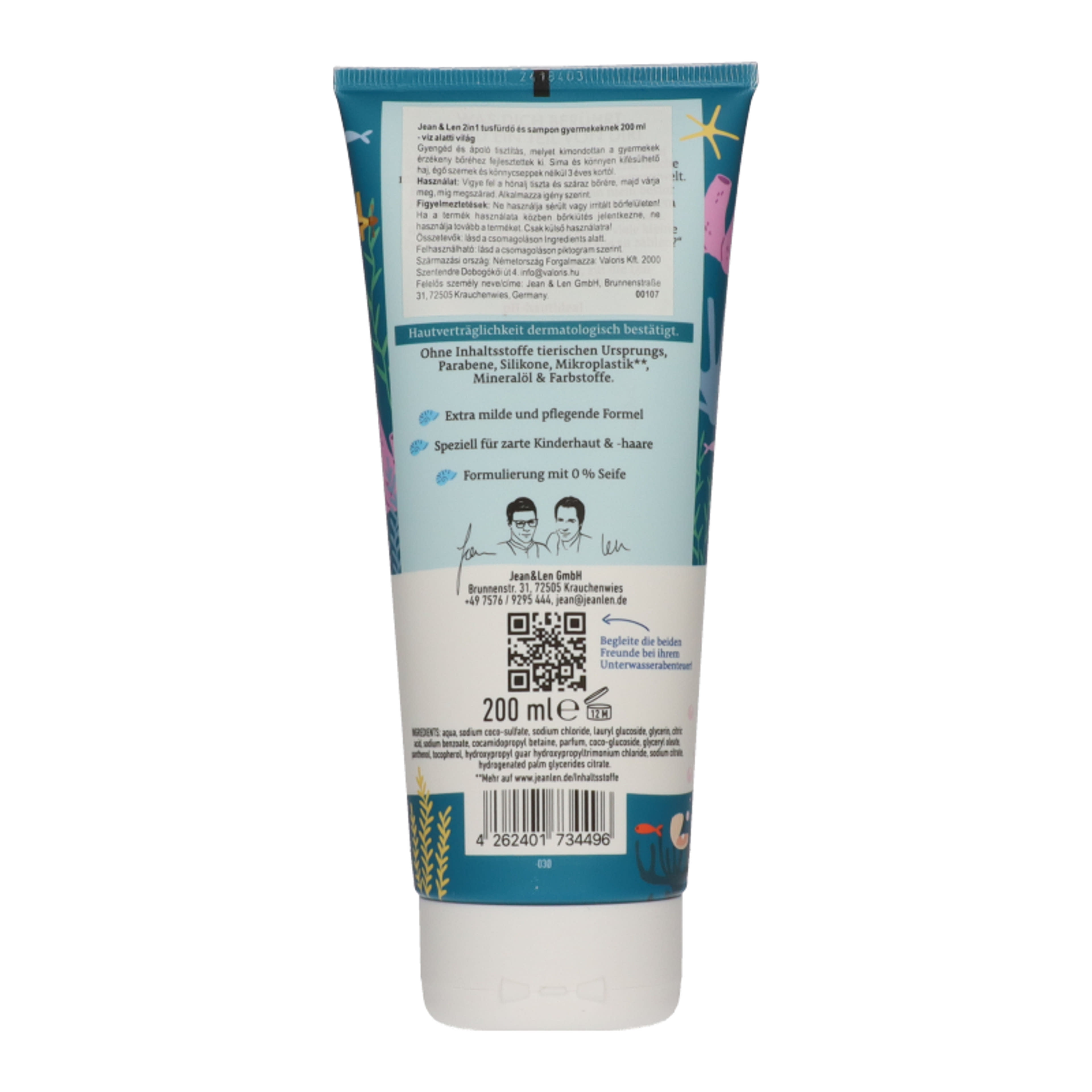 Jean&Len Kids Víz alatti világ fürdető és sampon - 250 ml-2