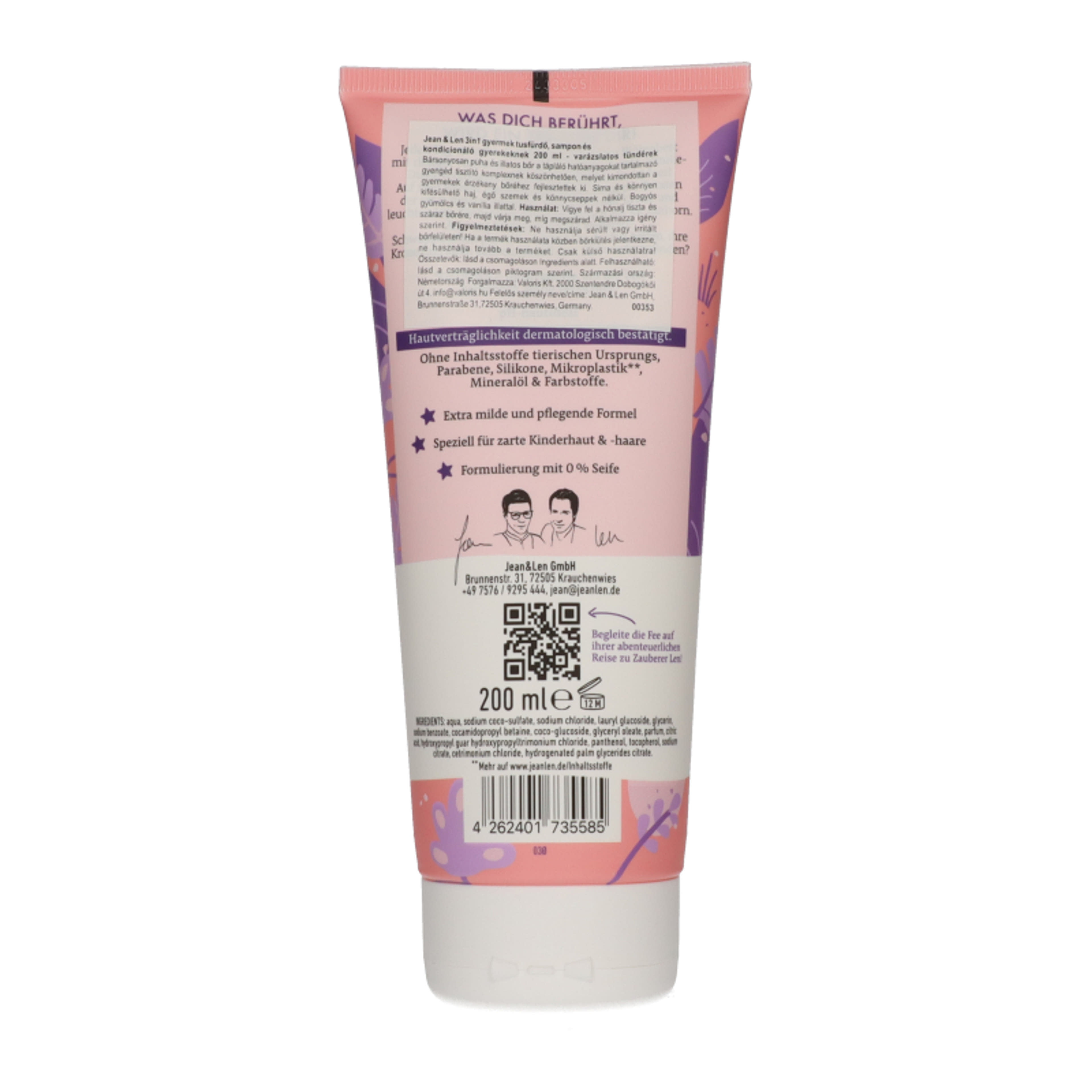 Jean&Len Kids Varázslatos tüdérek fürdető és sampon - 250 ml-2