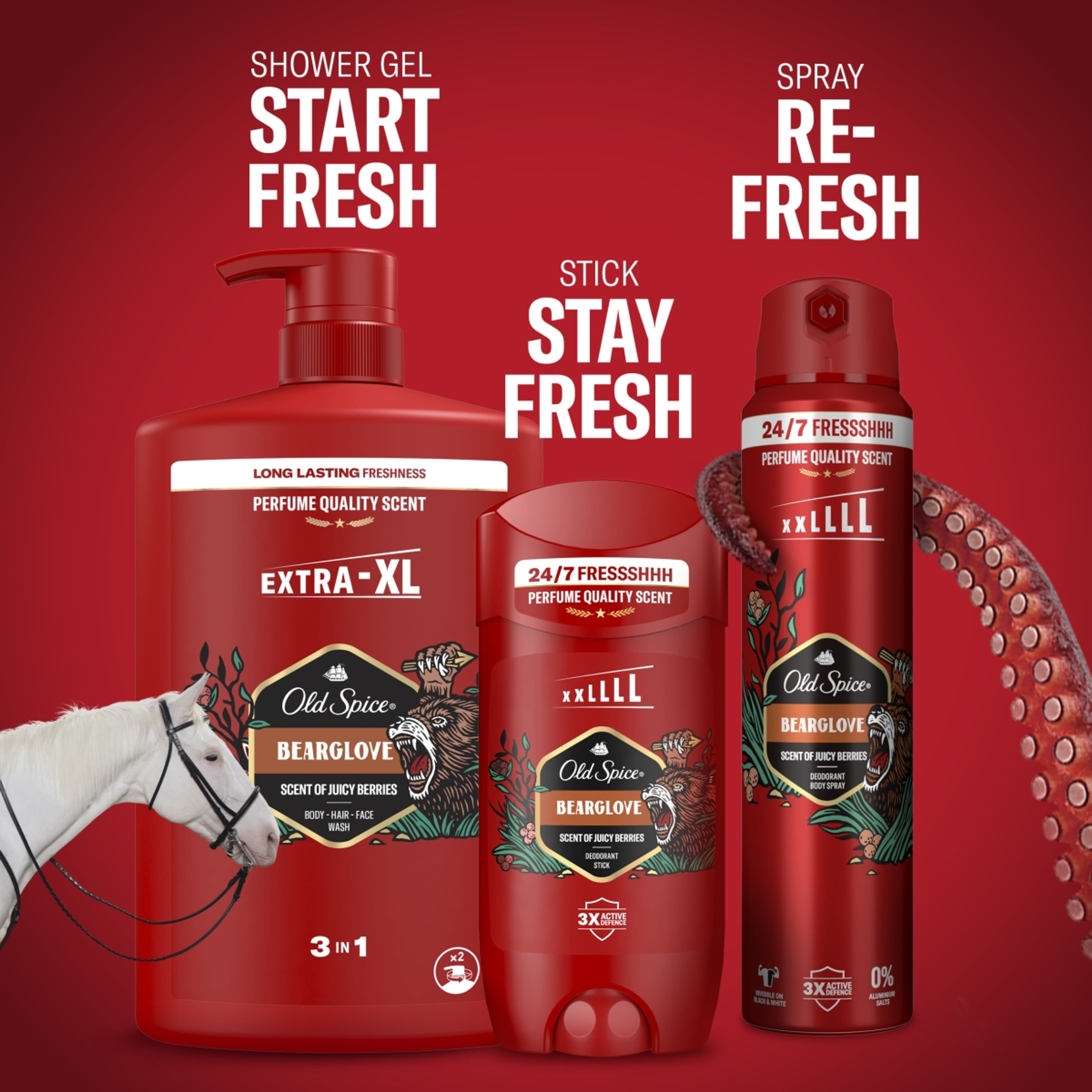 Old Spice Bearglove Férfi 3 az 1-ben sampon és tusfürdő - 1000 ml-9