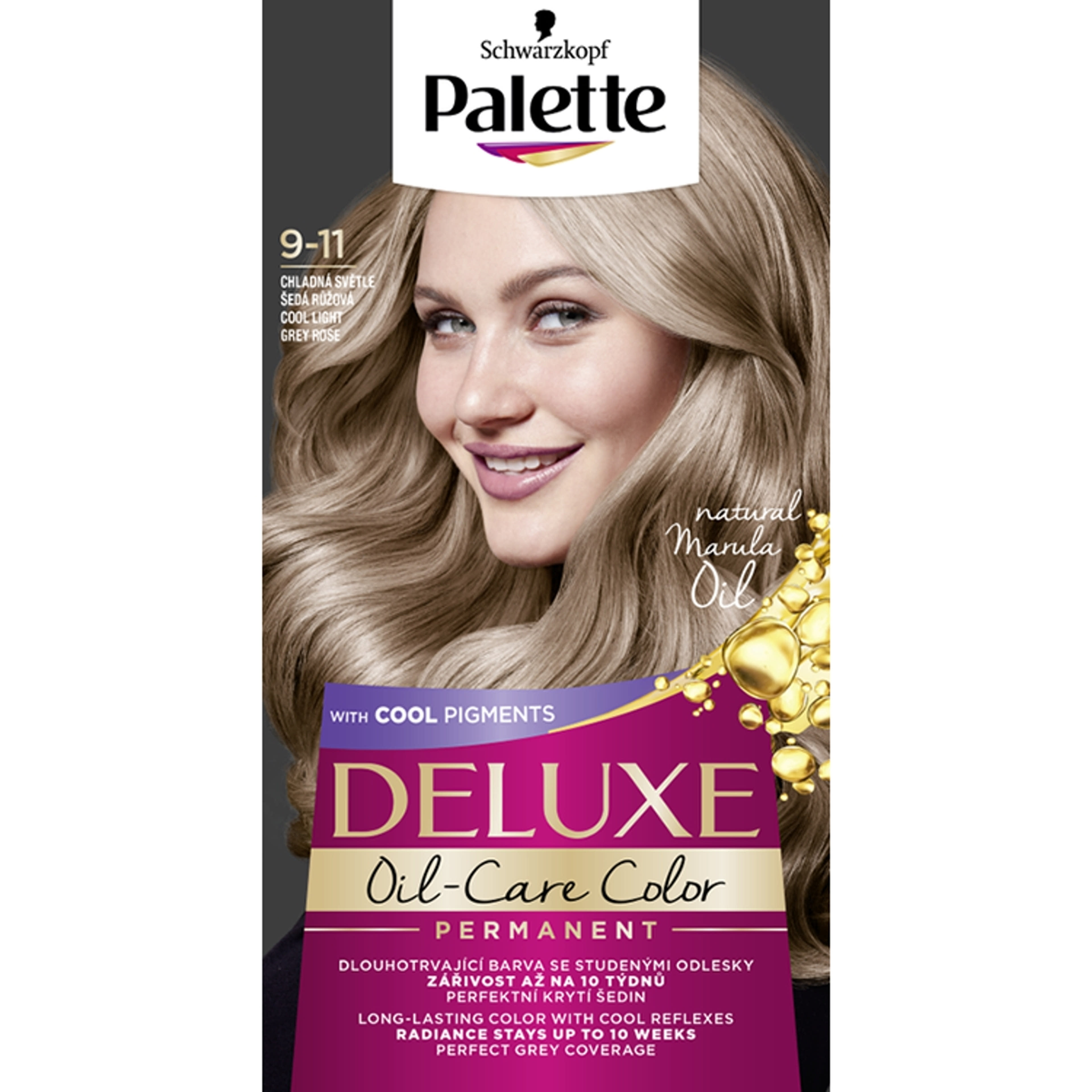 Palette Deluxe tartós hajfesték 9-11 hűvös világosszürke rózsa - 1 db