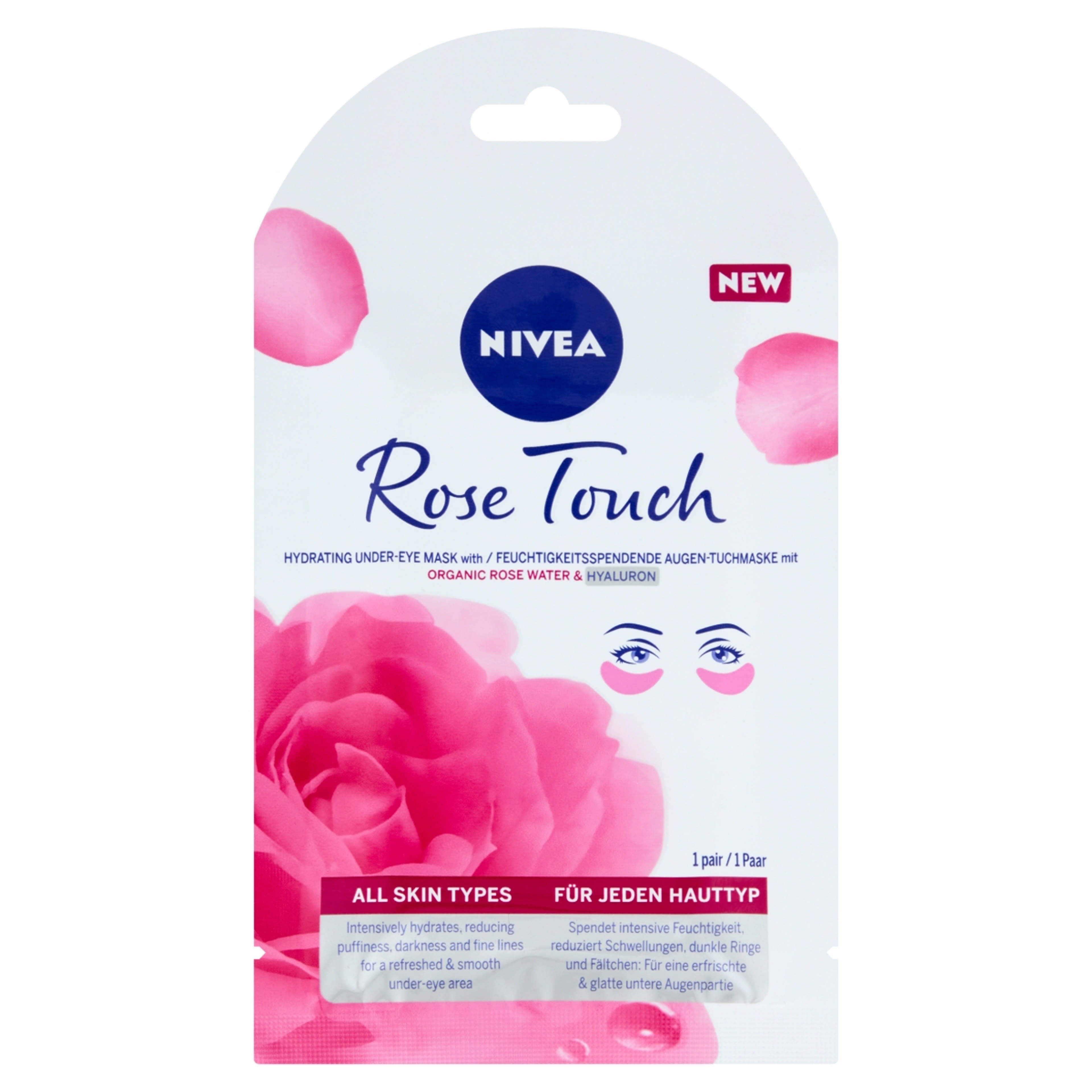 Nivea Rose Touch Szépítő szemmaszk - 1 db-1