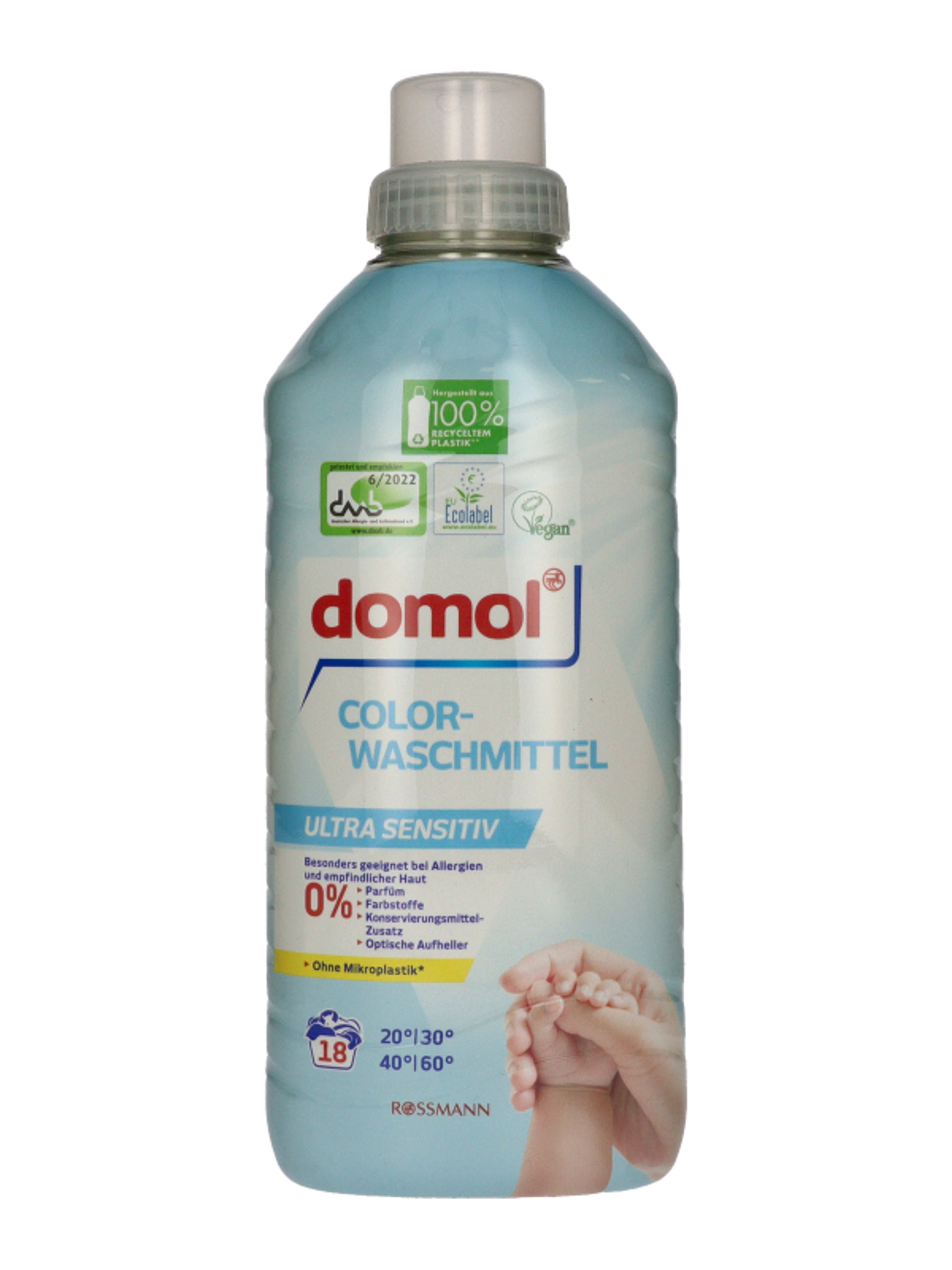 Domol Ultra Sensitiv mosószer színes ruhákhoz 18 mosás - 1 l-2