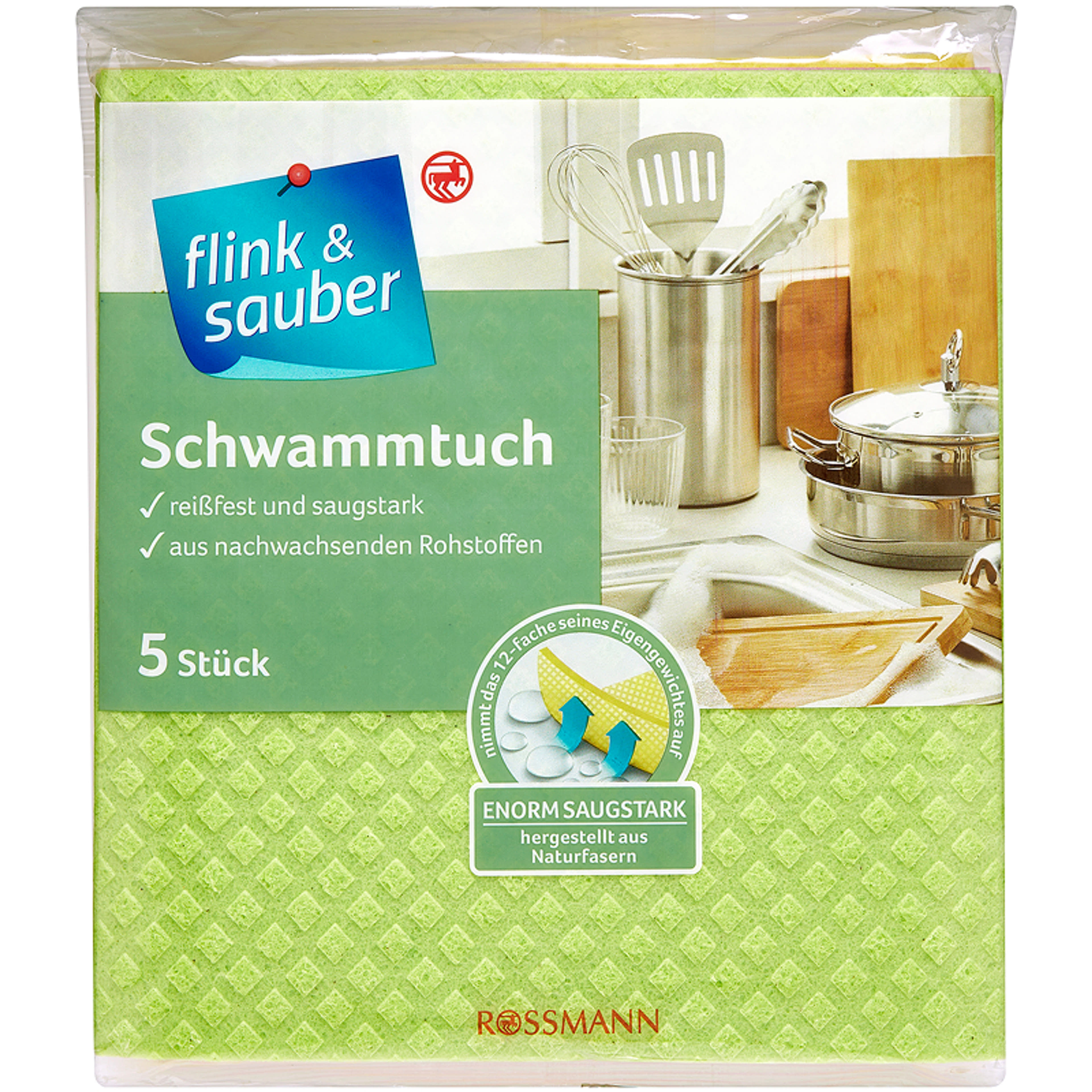 Flink & Sauber  szivacskendő - 5 db