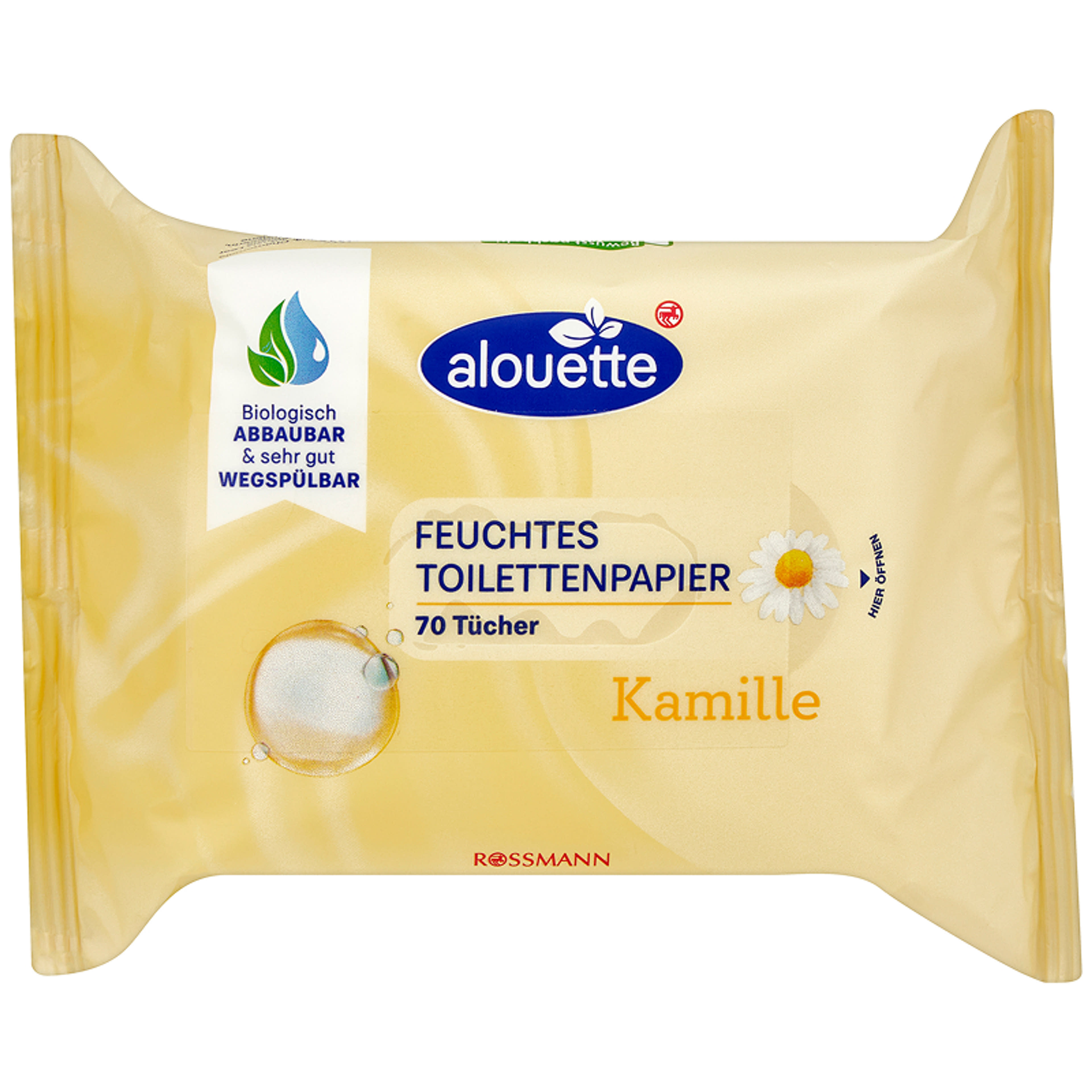 Alouette nedves toalettpapír, kamillás - 70 db