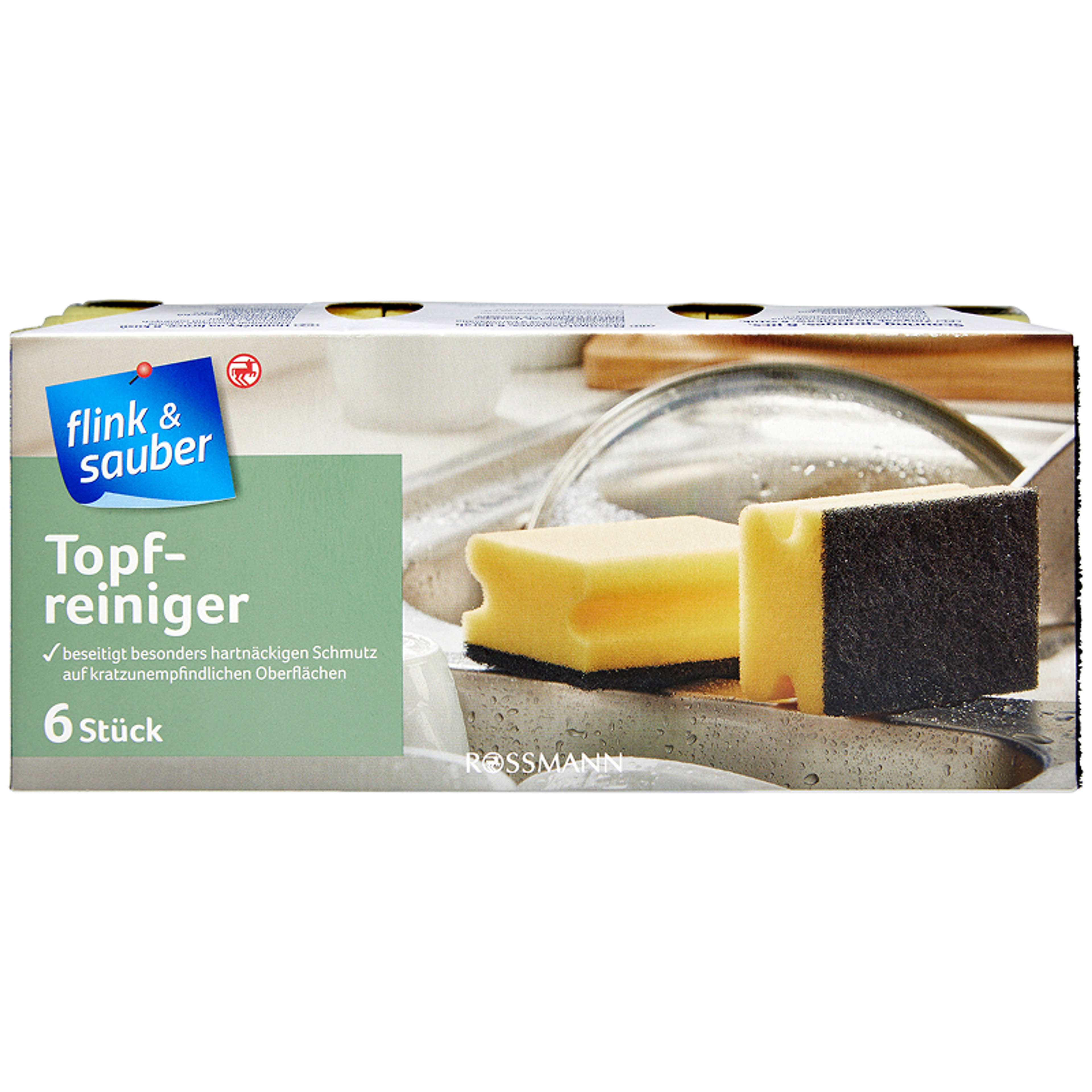 Flink & Sauber  mosogatószivacs - 6 db
