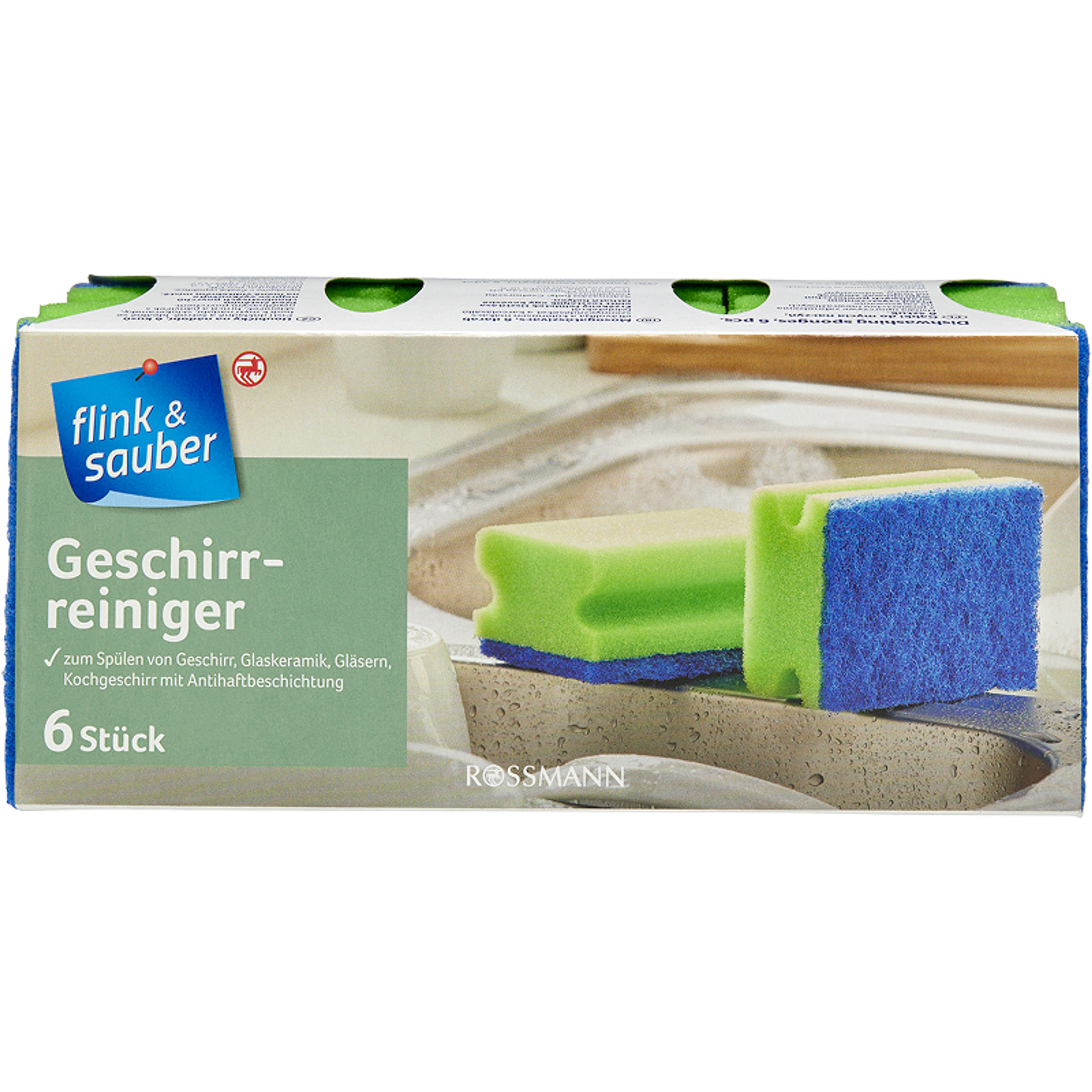 Flink & Sauber  mosogatószivacs - 6 db