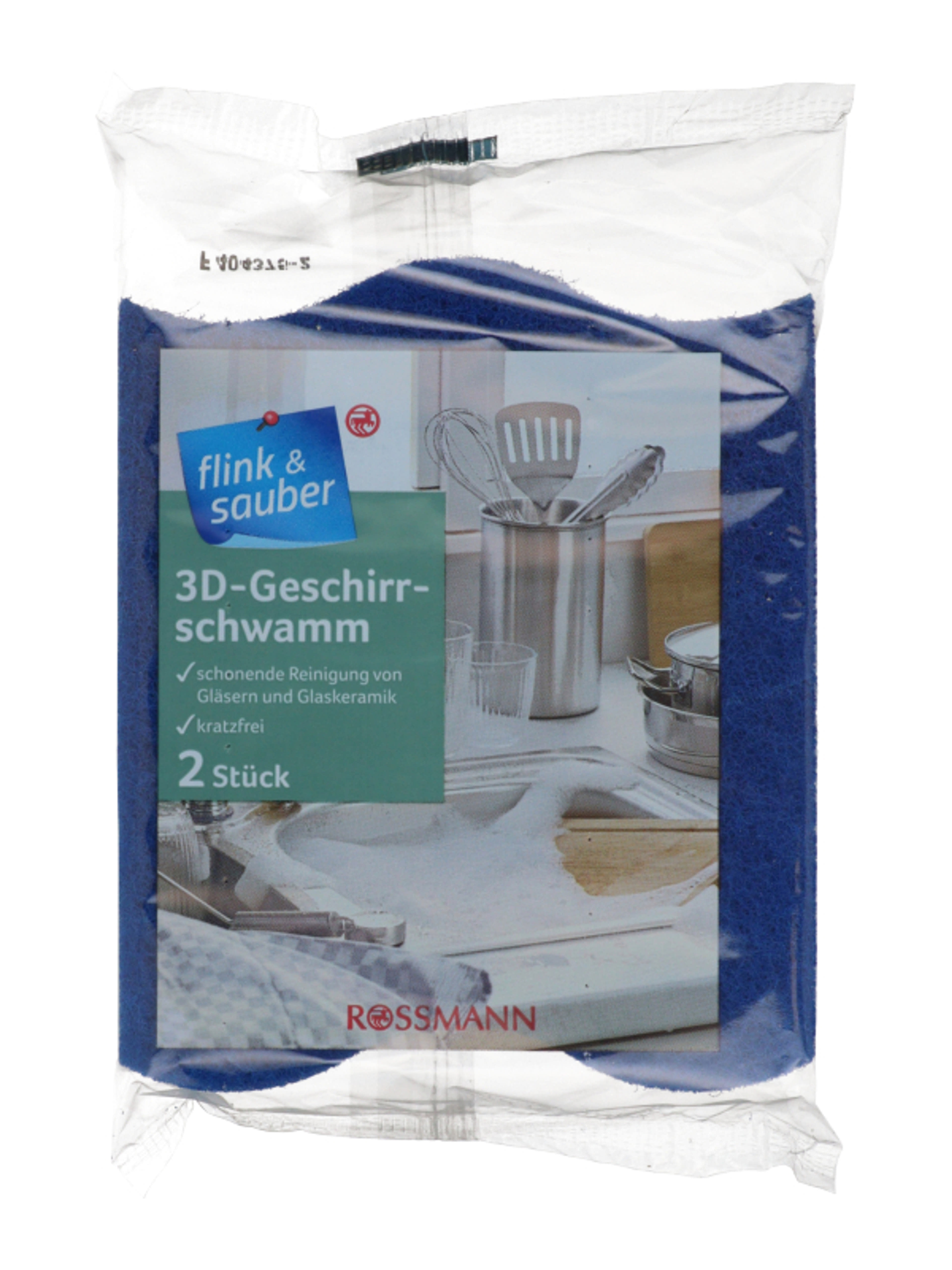 Flink&Saube mosogatószivacs /kék - 2 db
