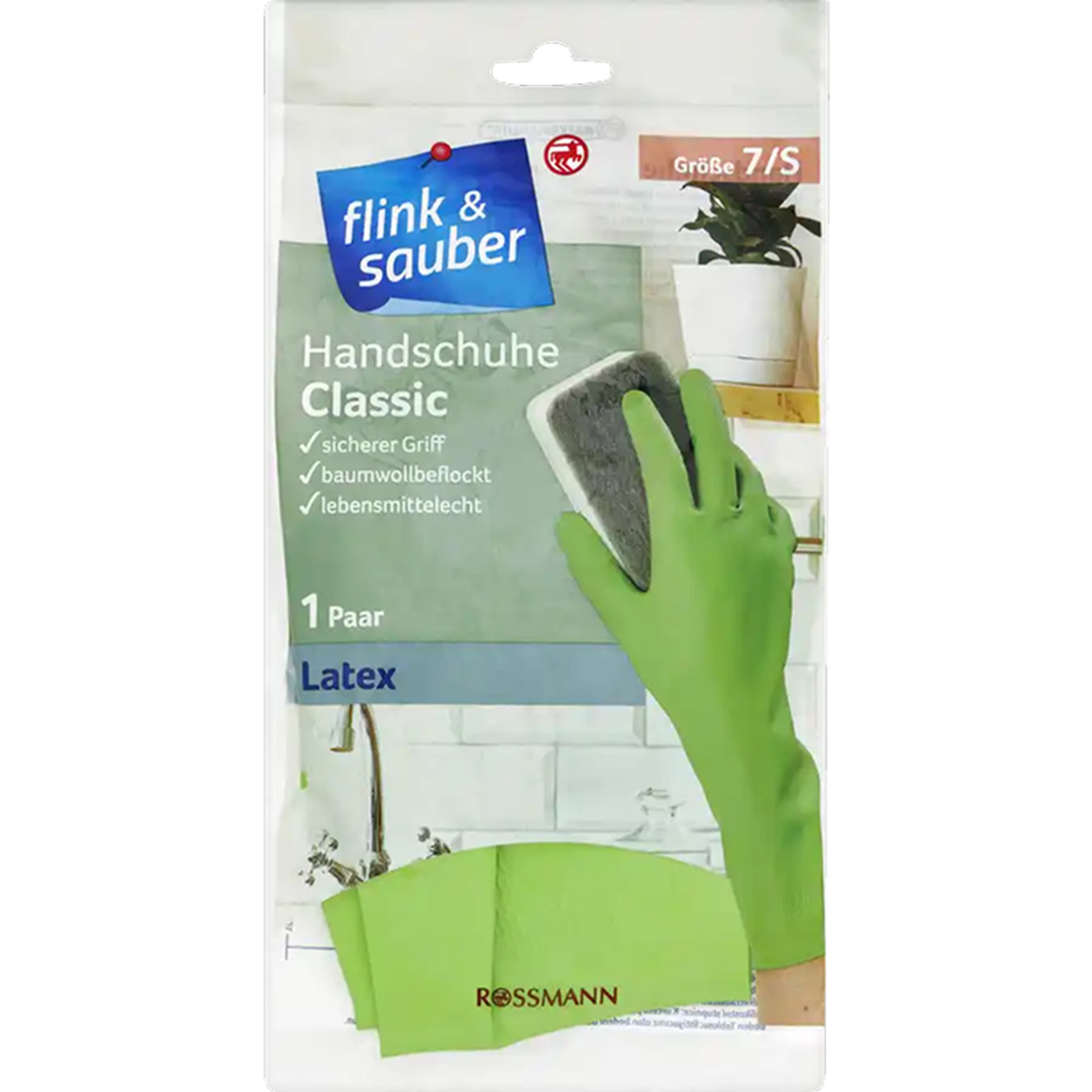 Flink & Sauber S-es gumikesztyű - 1 db