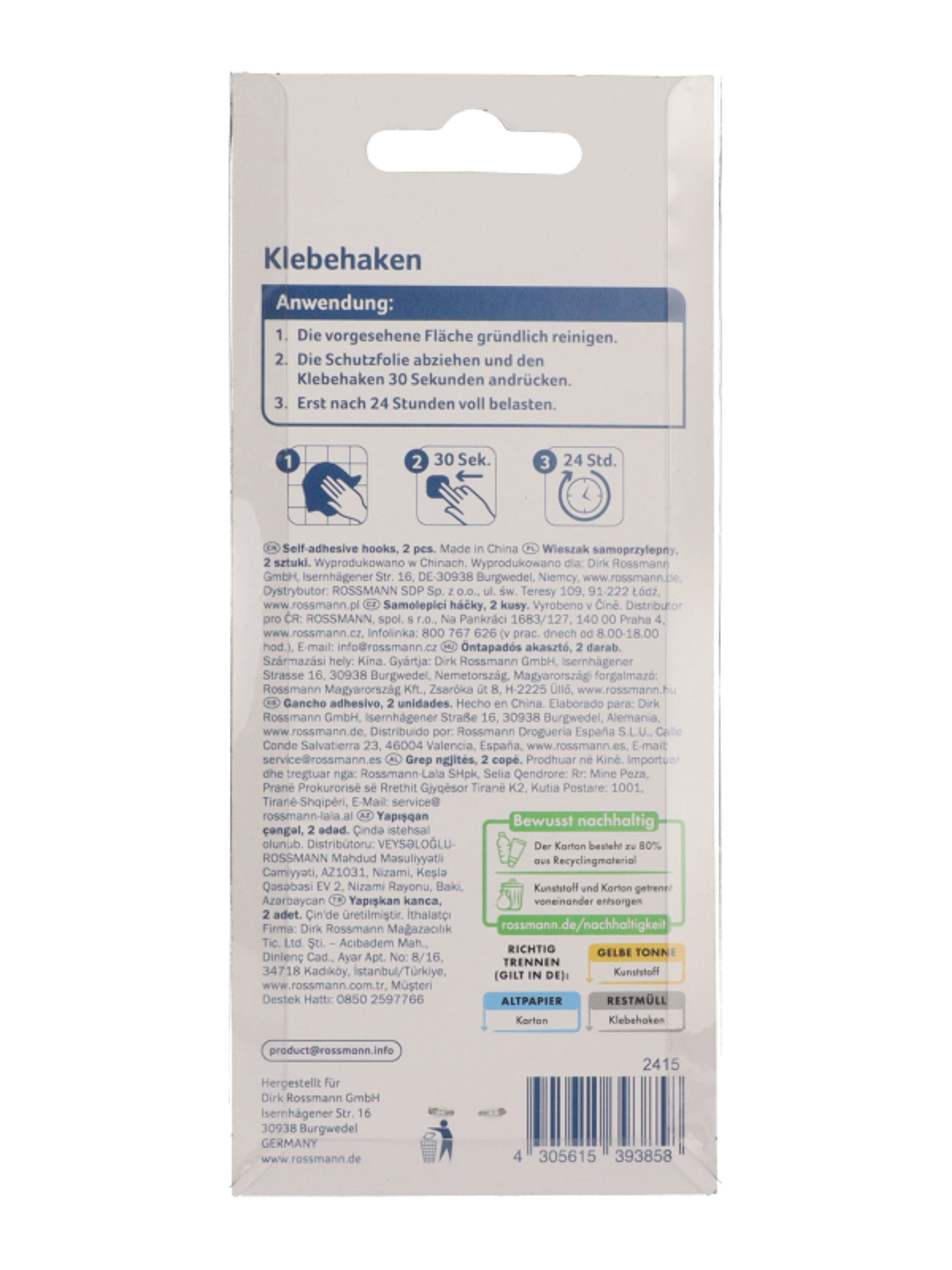 Flink&Saube nemesfém akasztó - 2 db-4