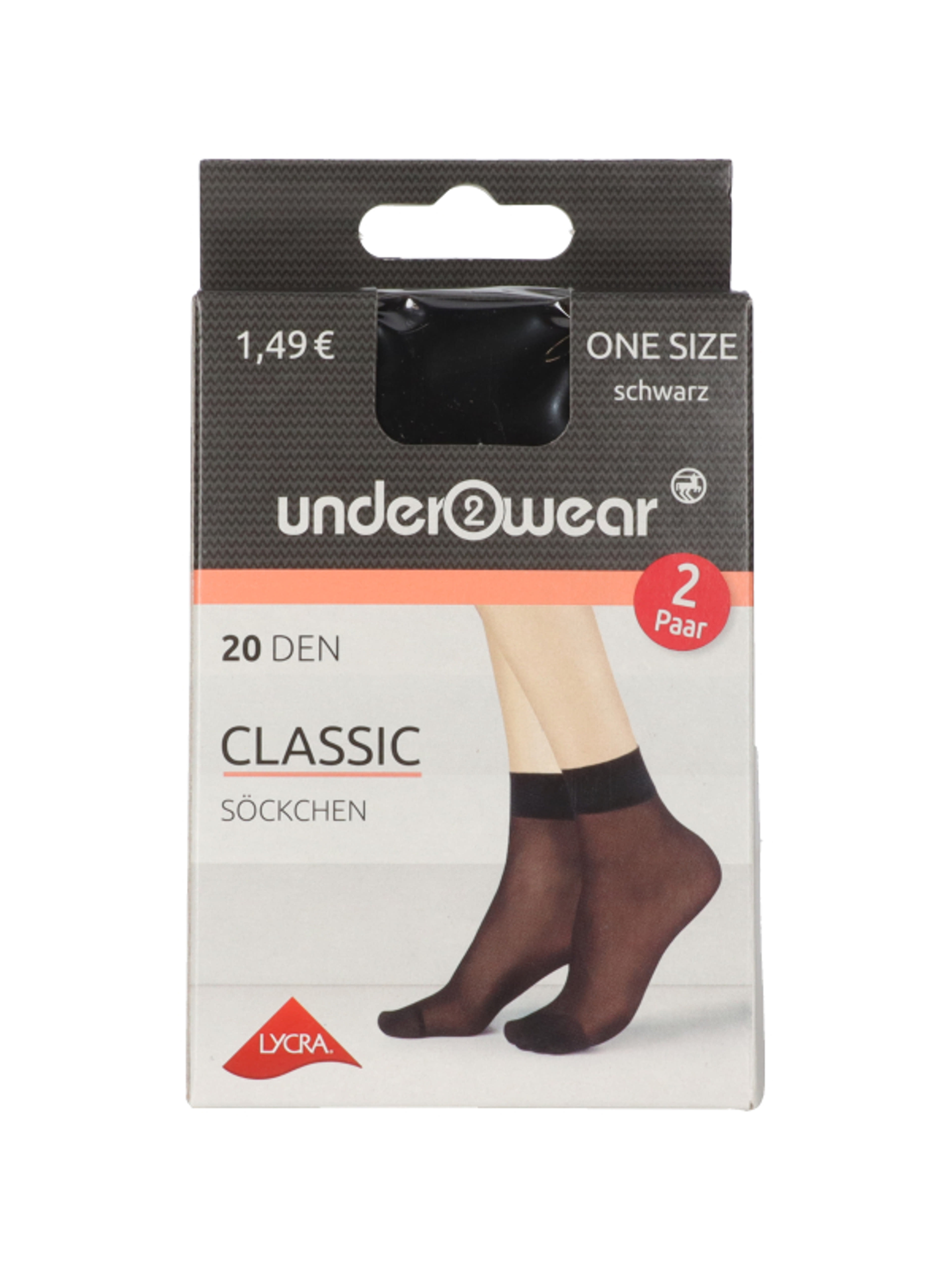 Underwear Classic 20 Den Fekete Bokafix - 1 pár-1