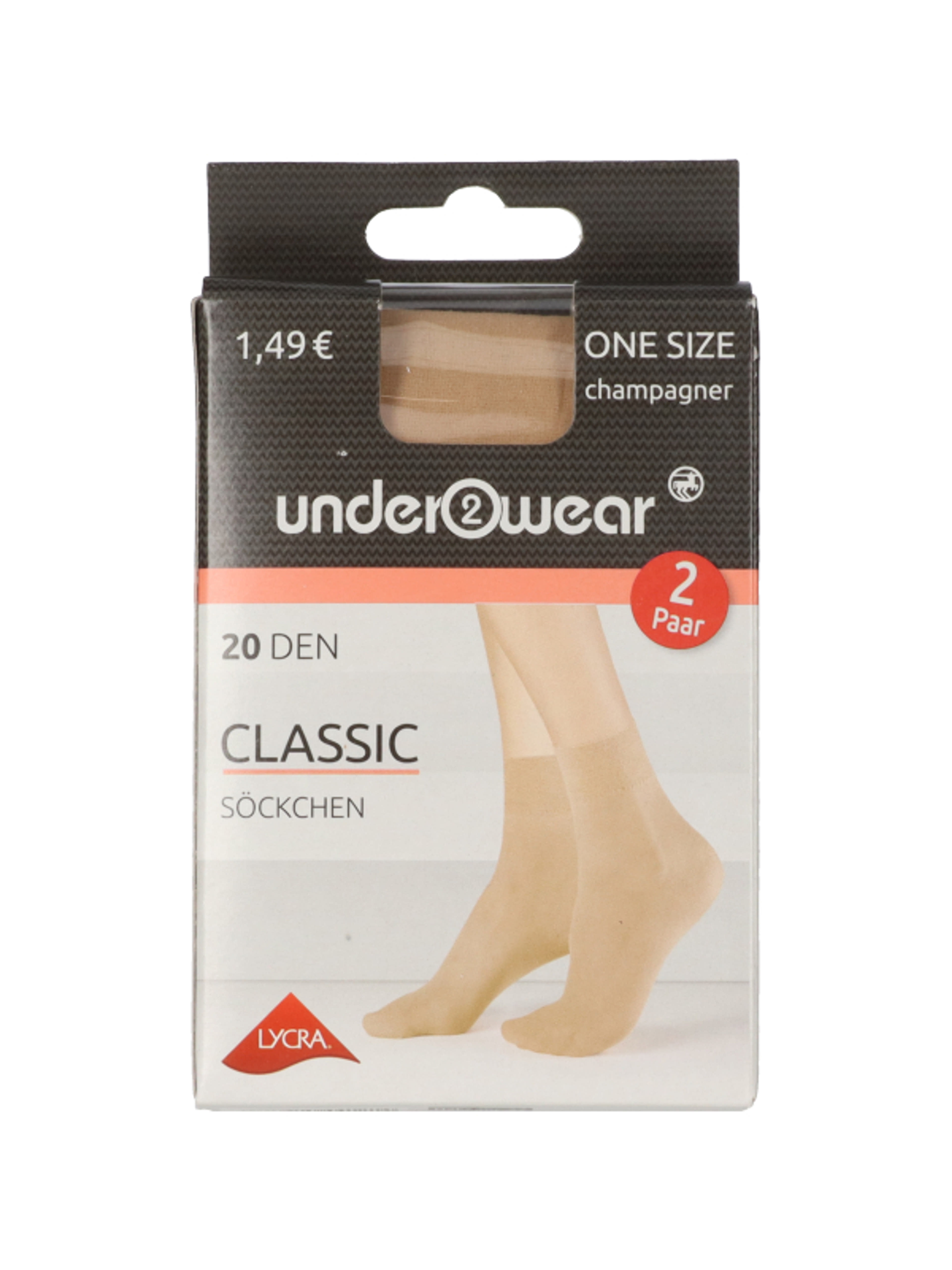 Underwear Classic 20 Den Pezsgő Bokafix - 1 pár-1