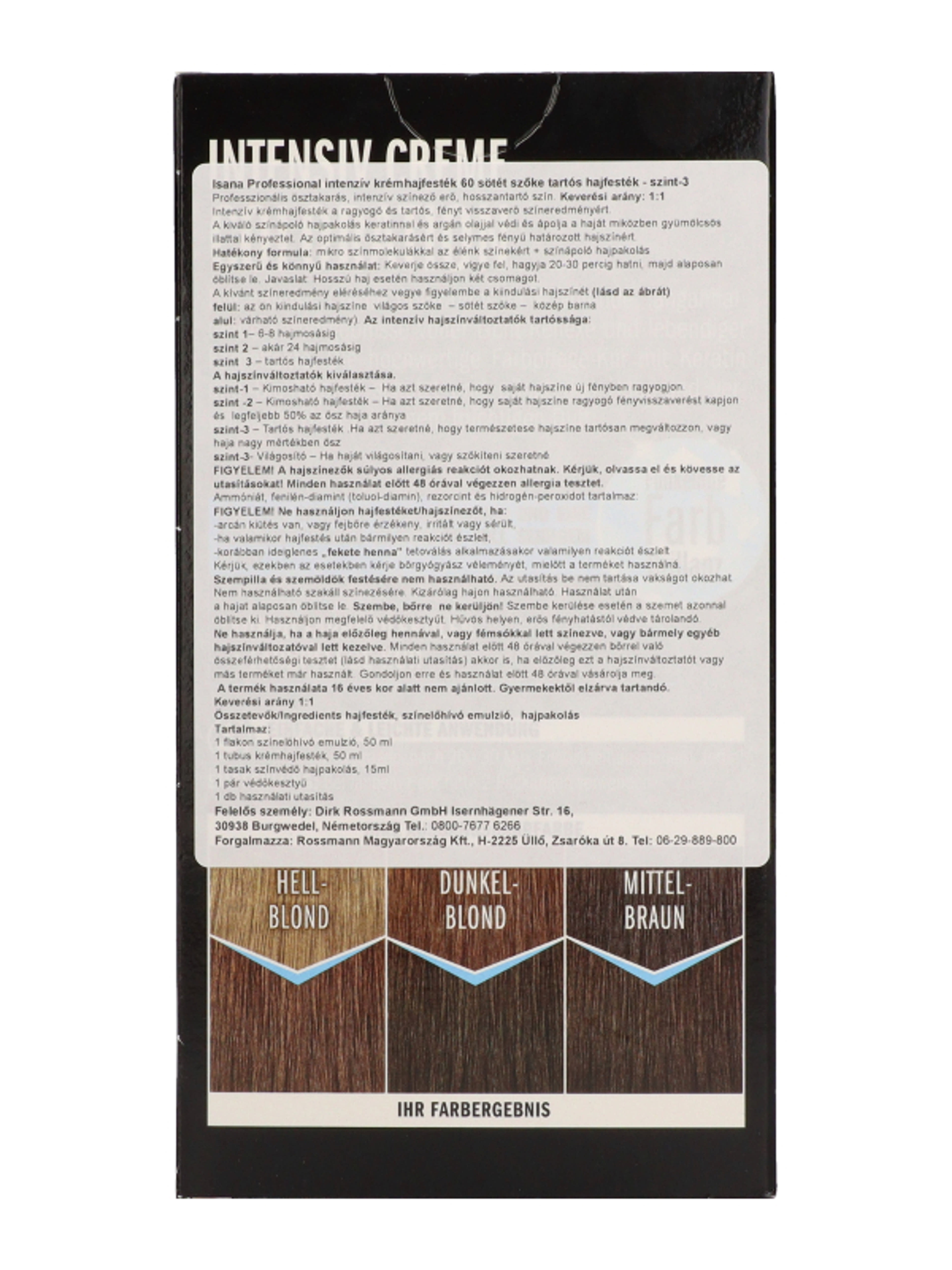 Isana Professional intenzív krémhajfesték /60 sötét szőke - 1 db-4