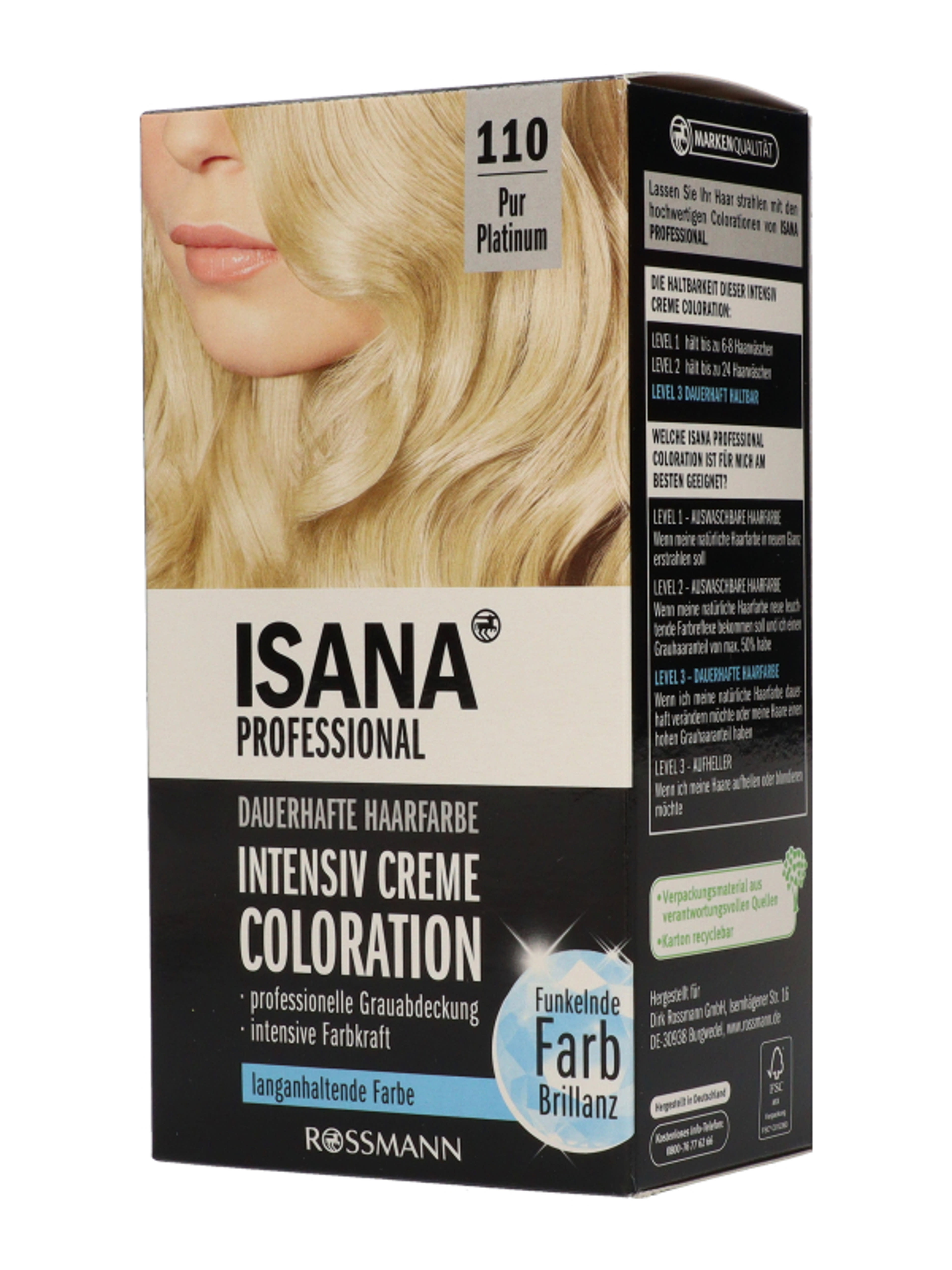 Isana Professional intenzív krémhajfesték /110 Pur platinum - 1 db-3