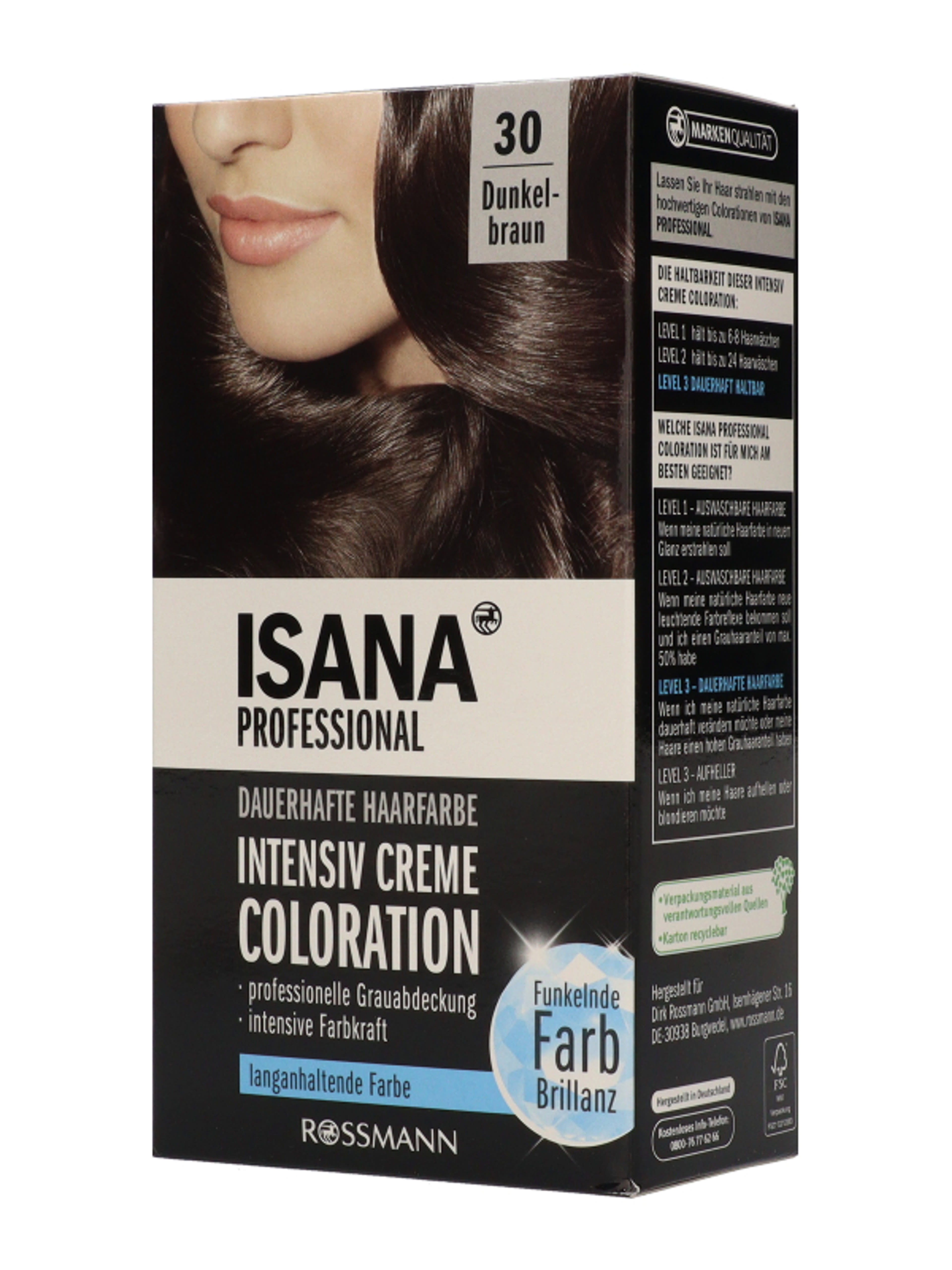 Isana Professional intenzív krémhajfesték /30 sötét barna - 1 db-3