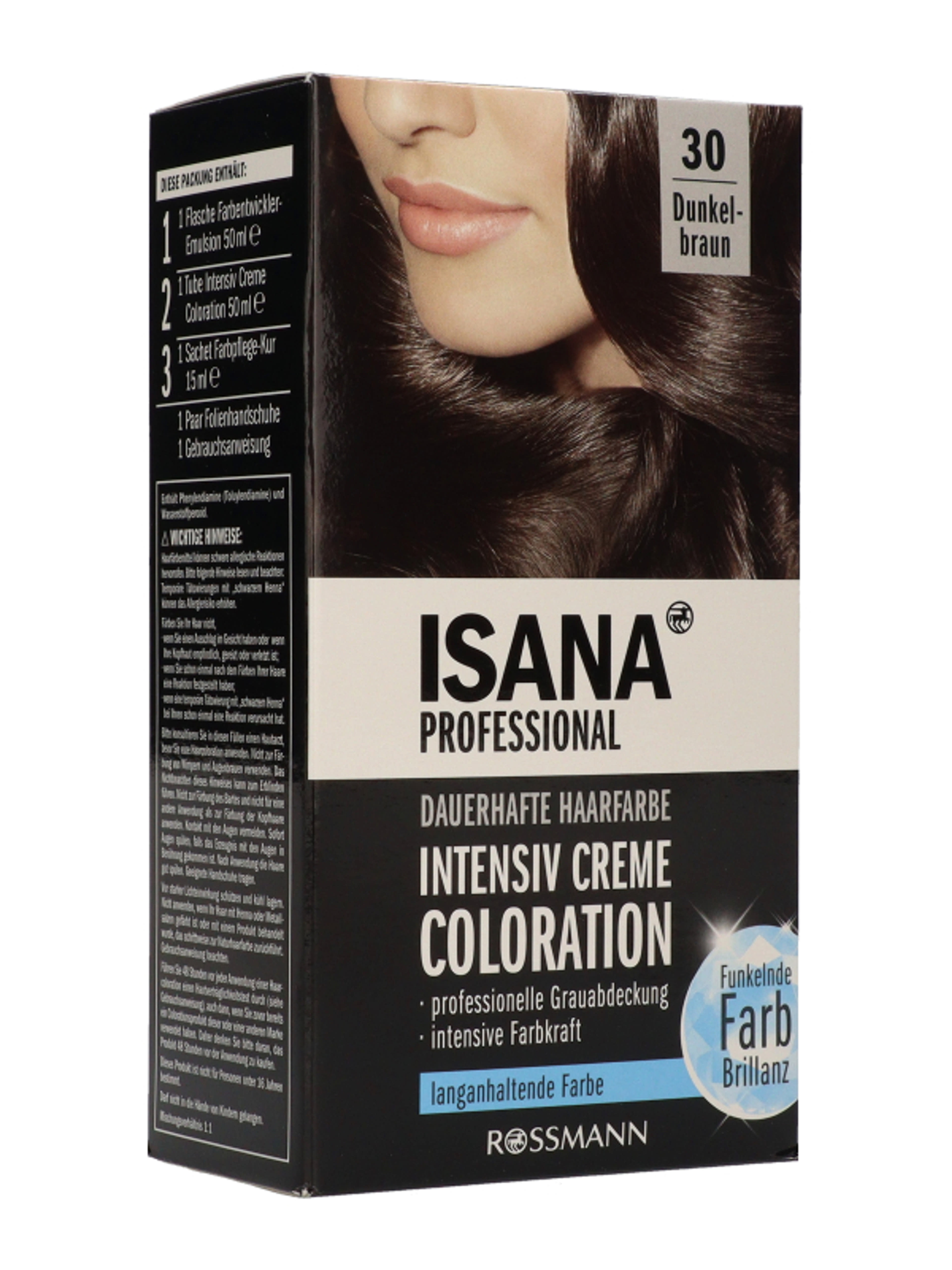Isana Professional intenzív krémhajfesték /30 sötét barna - 1 db-5
