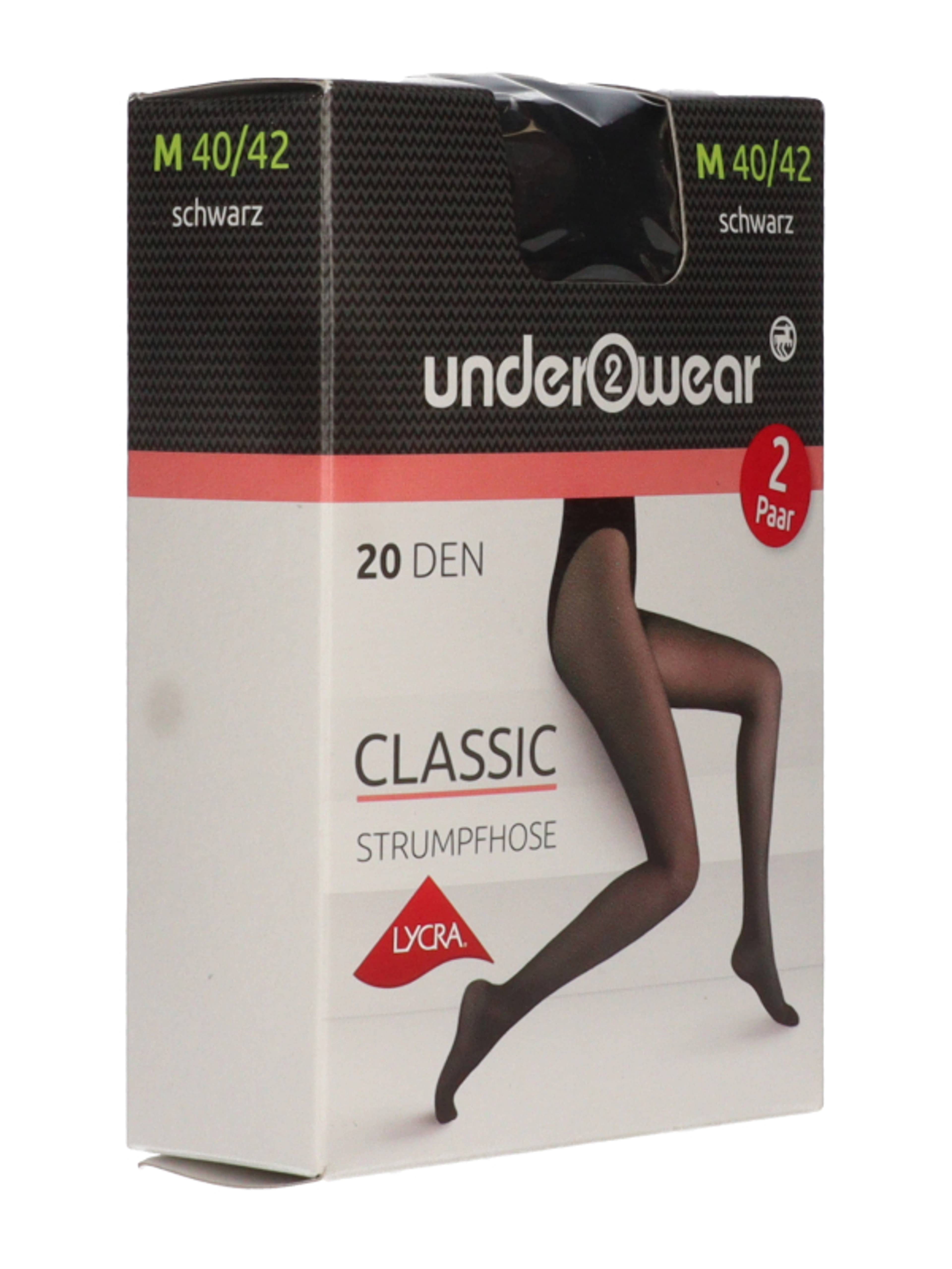 Underwear Classic 20 Den Fekete M Harisnya - 2 db-4
