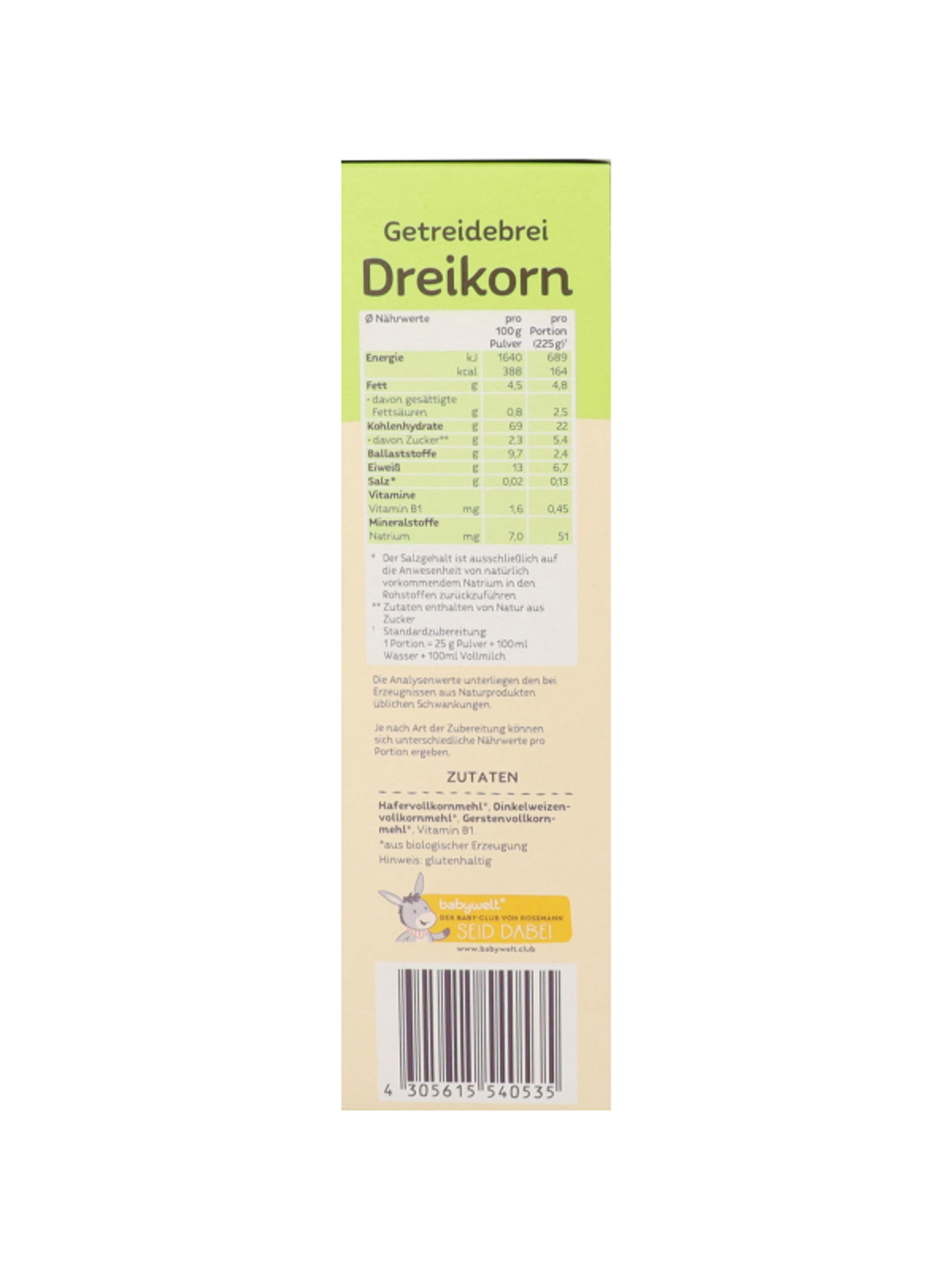 Babydream Bio Gabonapép 3 Féle Gabonából 6 Hónap Kortól - 250 g-6