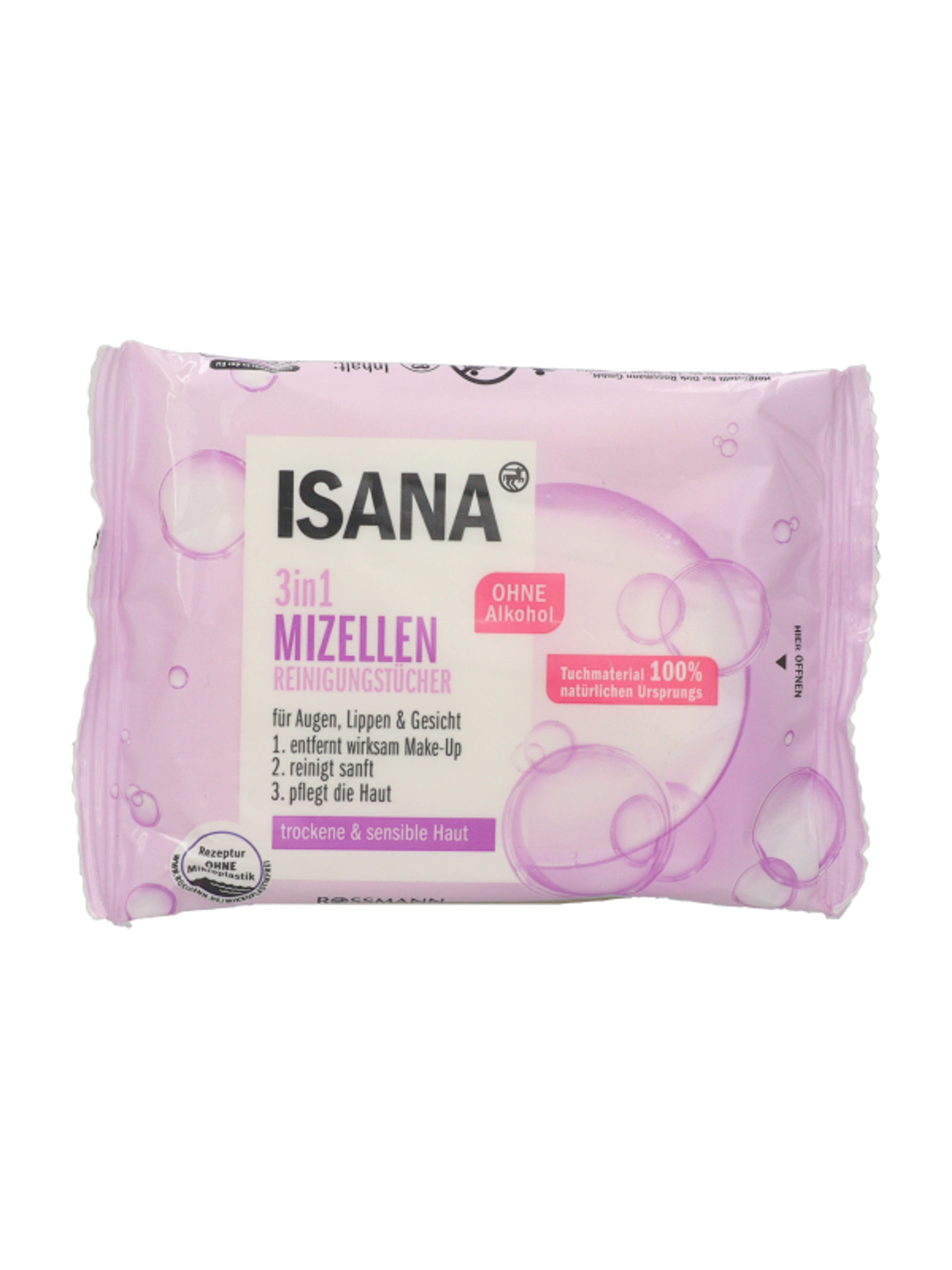 Isana Clean & Care micellás arctisztítókendő - 10 db-2