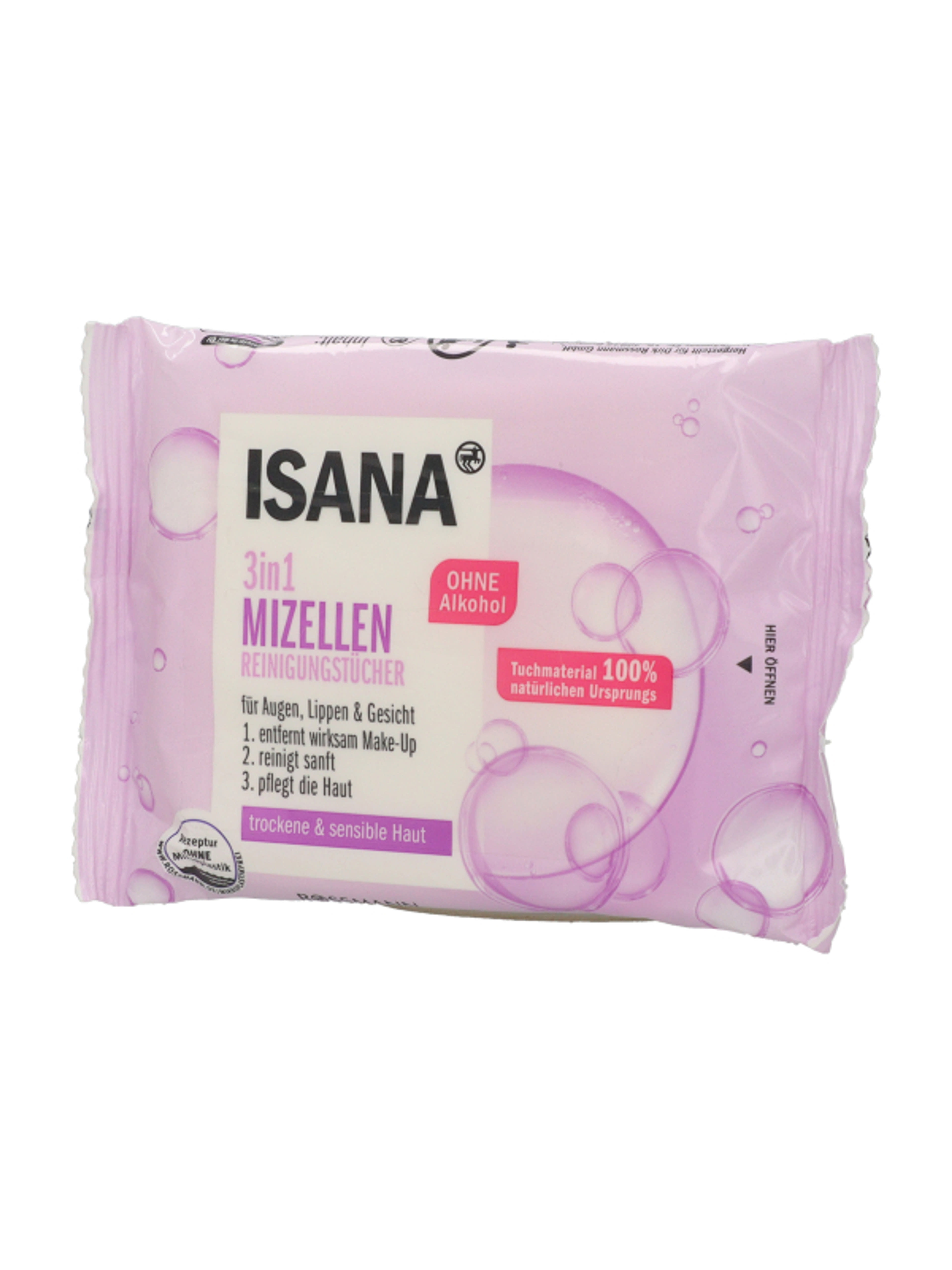 Isana Clean & Care micellás arctisztítókendő - 10 db-3