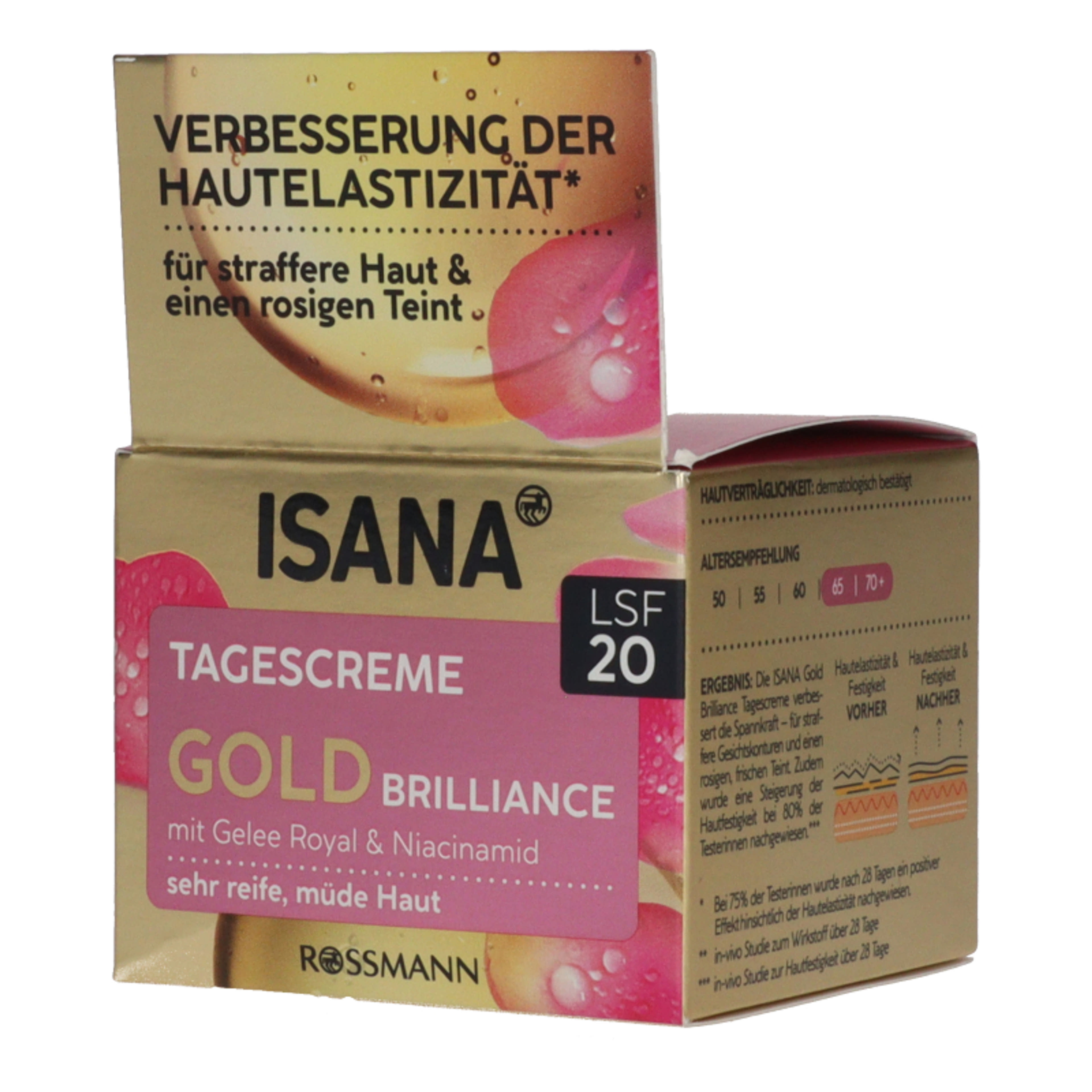 Isana Gold Brilliance nappali arckrém LSP20 - 50 ml-2