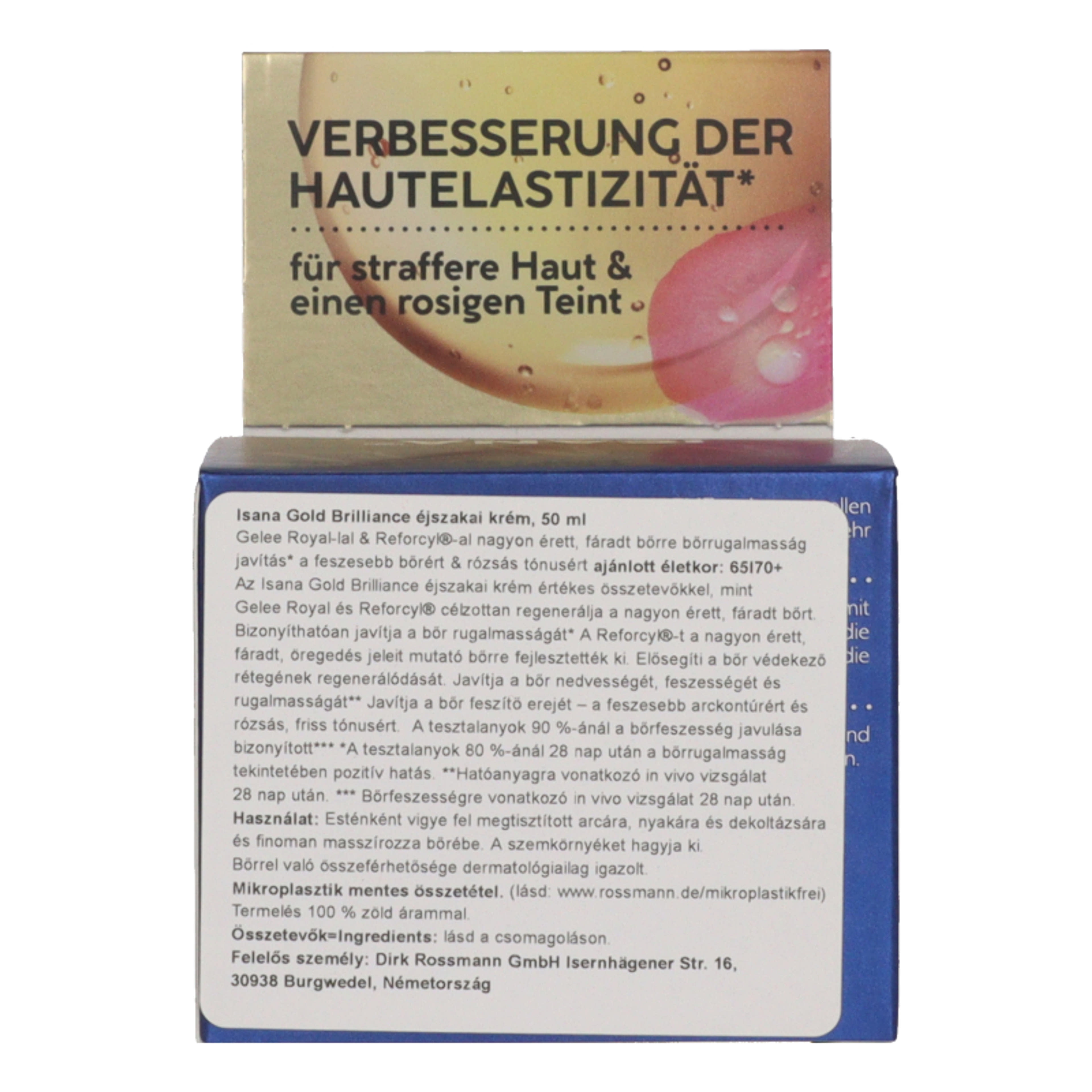 Isana Gold Brilliance éjszakai arckrém - 50 ml-3
