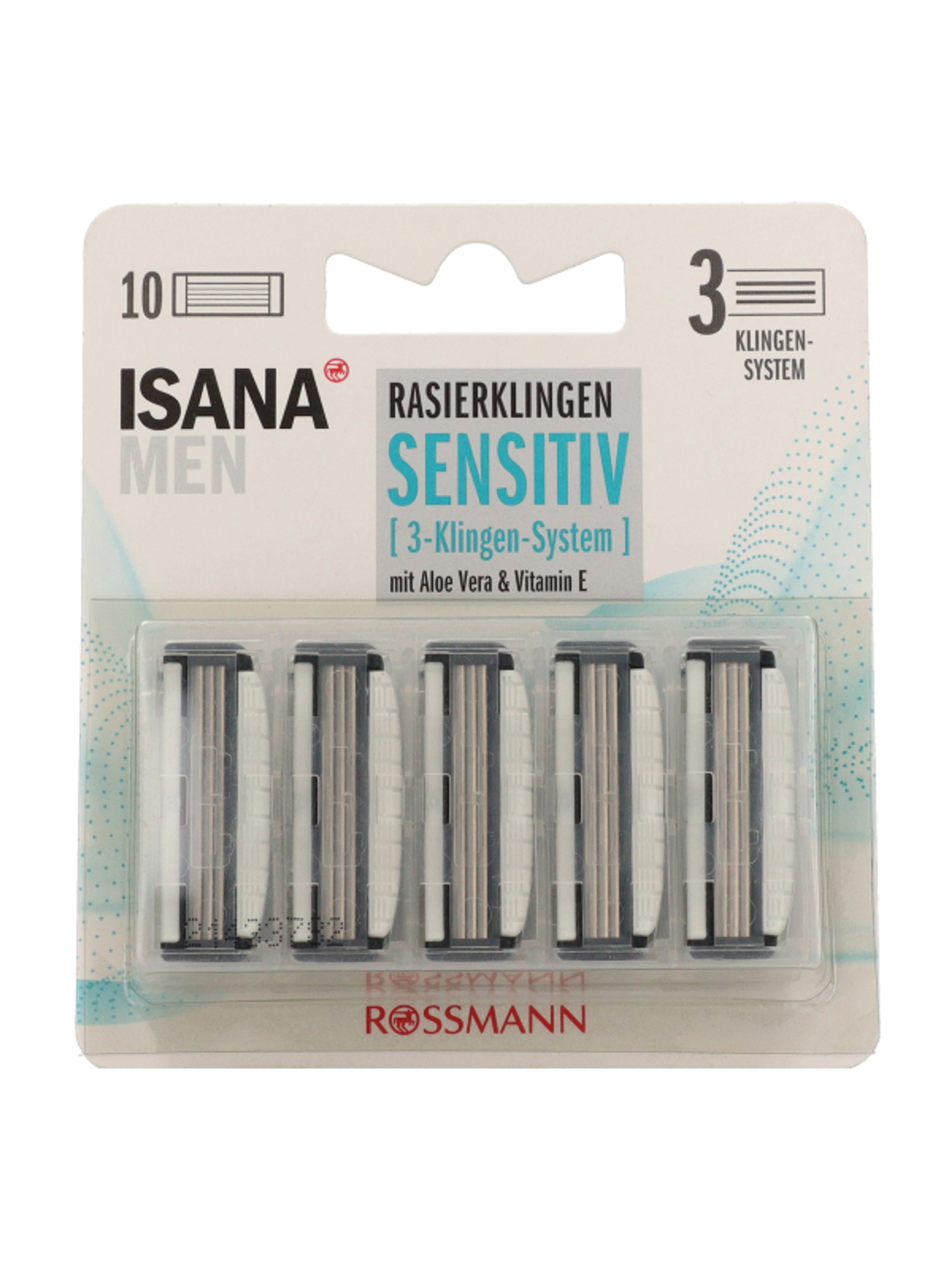 Isana Men Sensitive 3 pengés borotvabetét - 10 db-2