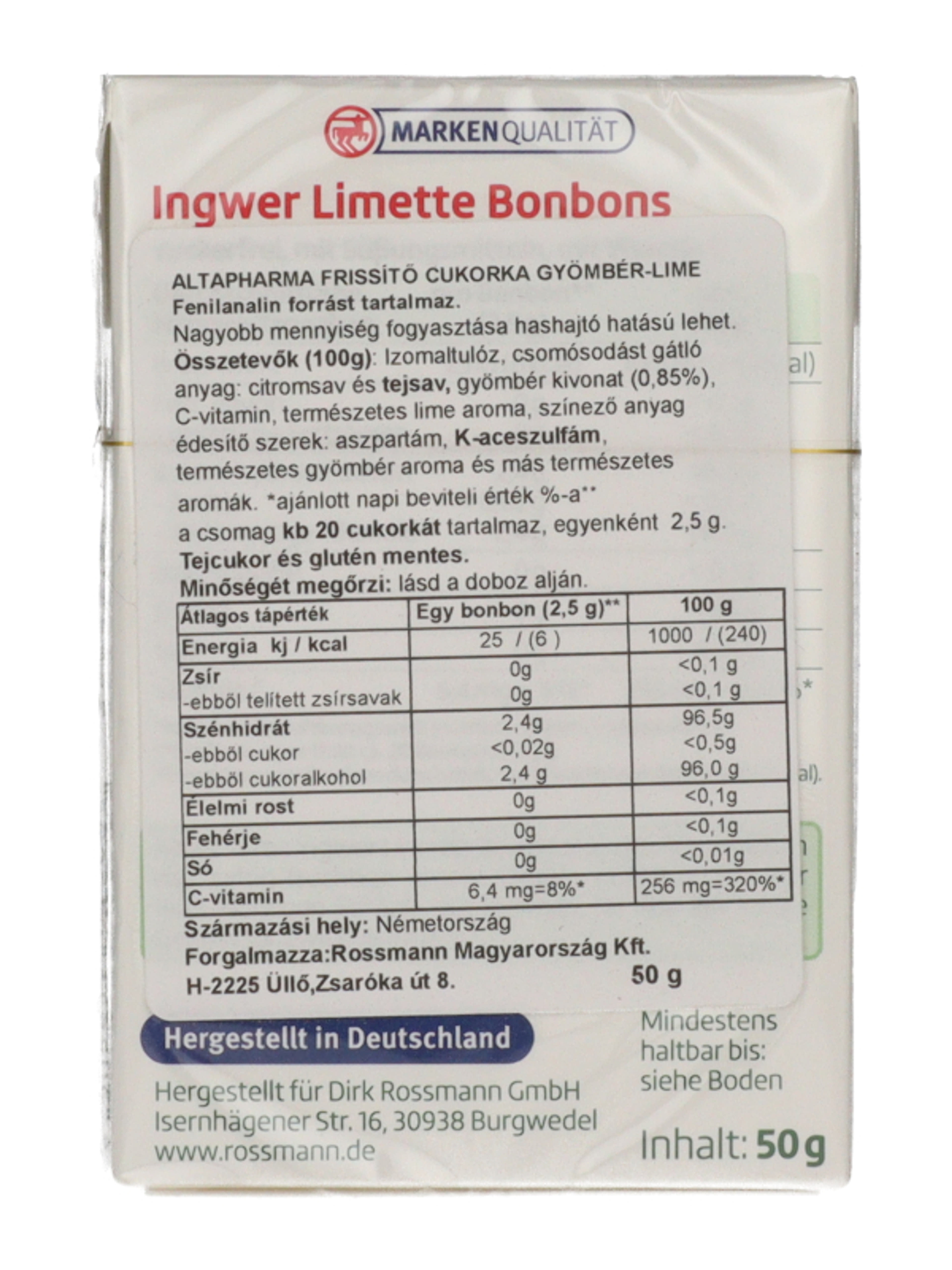 Altapharma Gyömbér-Lime Cukorka - 50 g-5