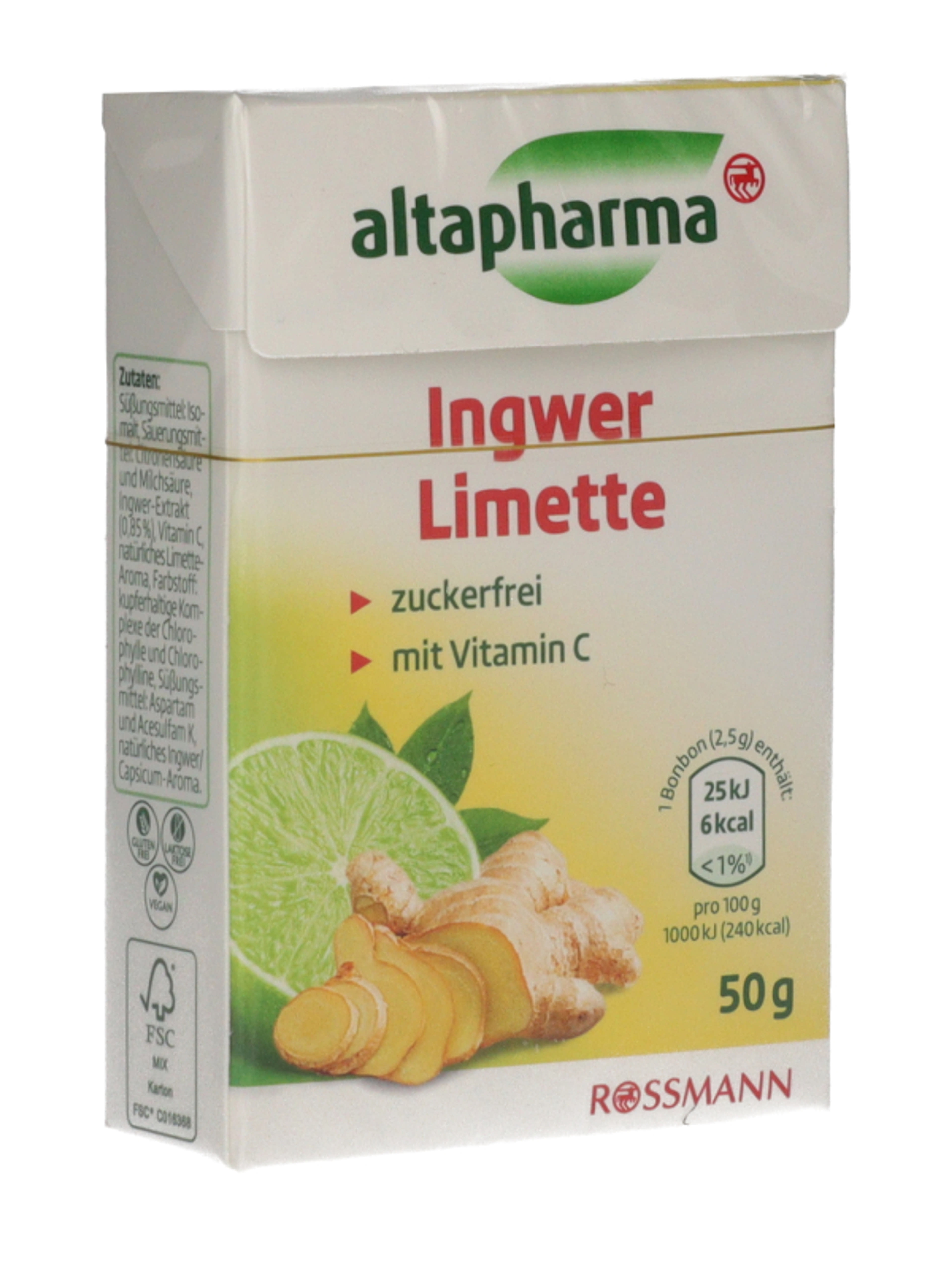 Altapharma Gyömbér-Lime Cukorka - 50 g-6