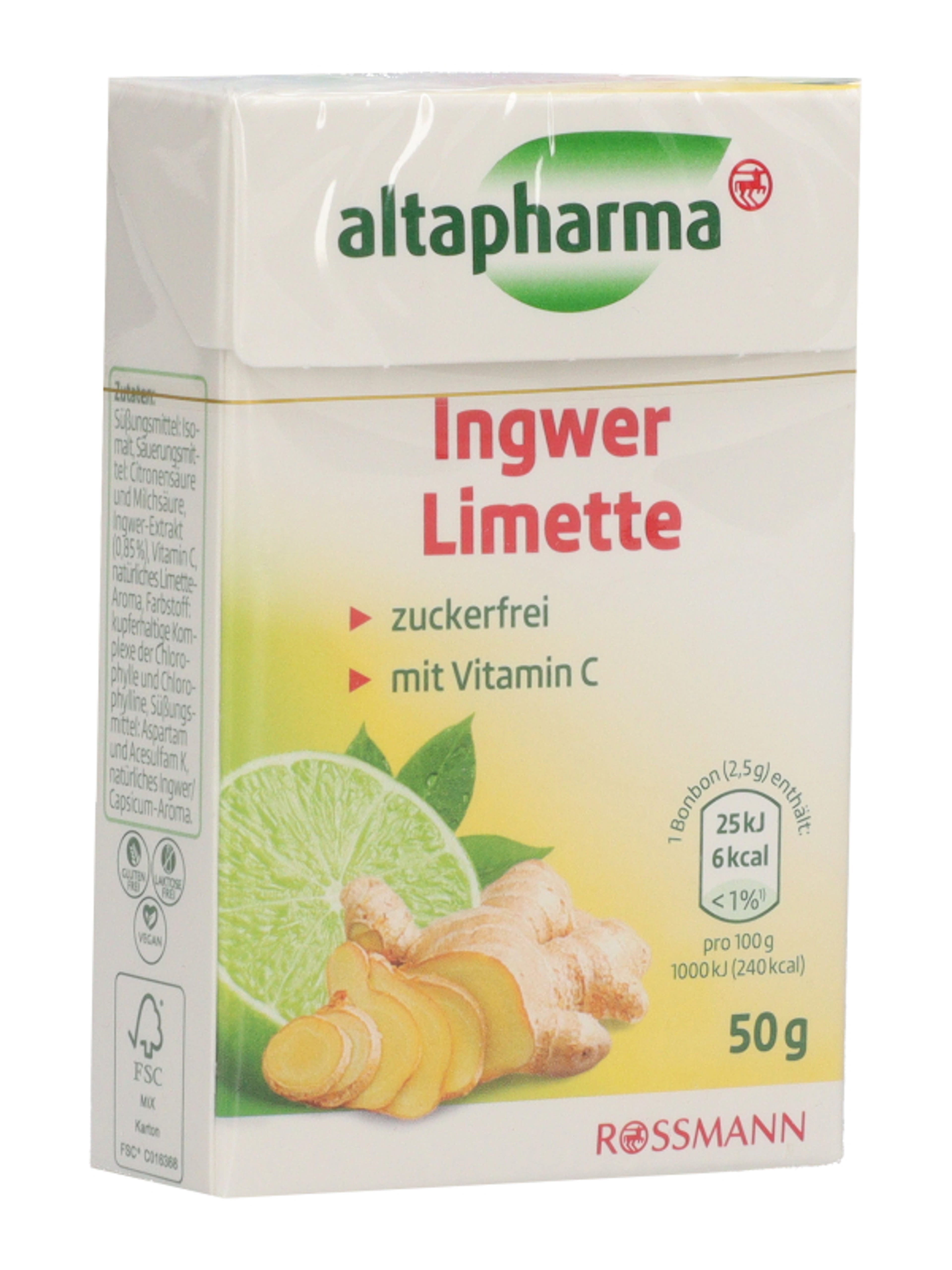Altapharma Gyömbér-Lime Cukorka - 50 g-6